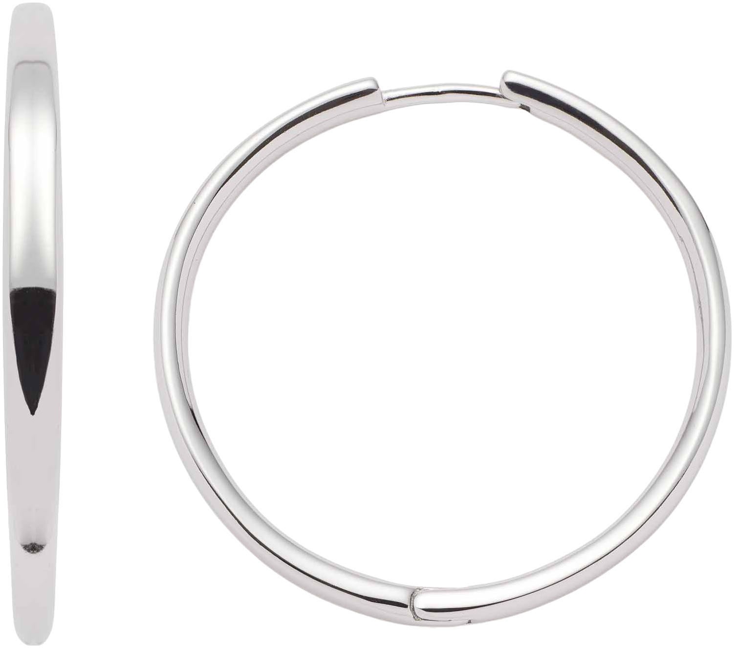 LEONARDO Damen Paar Creolen "Ohrringe Bravo", 32mm, Edelstahl, silber, Edelstahl, Ohrringe