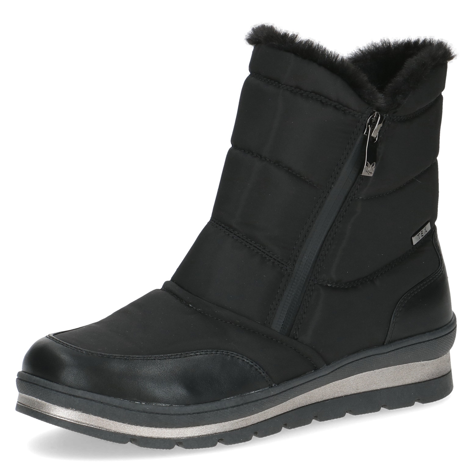 Caprice, Keilabsatz, Outdoorboots, Stiefelette mit zwei Reißverschlüssen