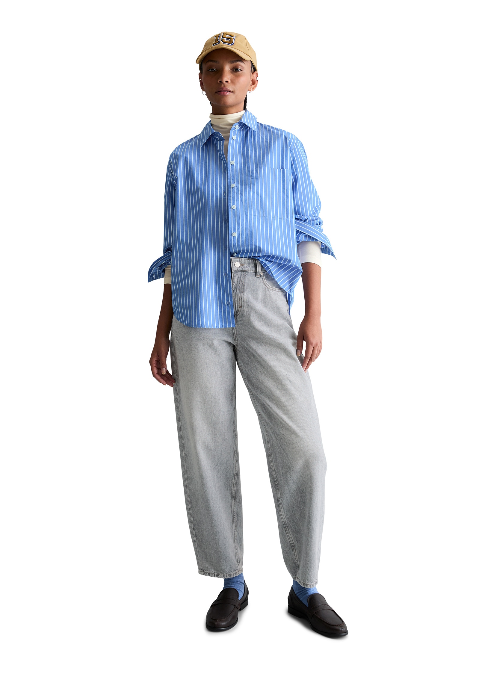 Marc O'Polo DENIM Langarmbluse »aus Papertouch-Popeline«