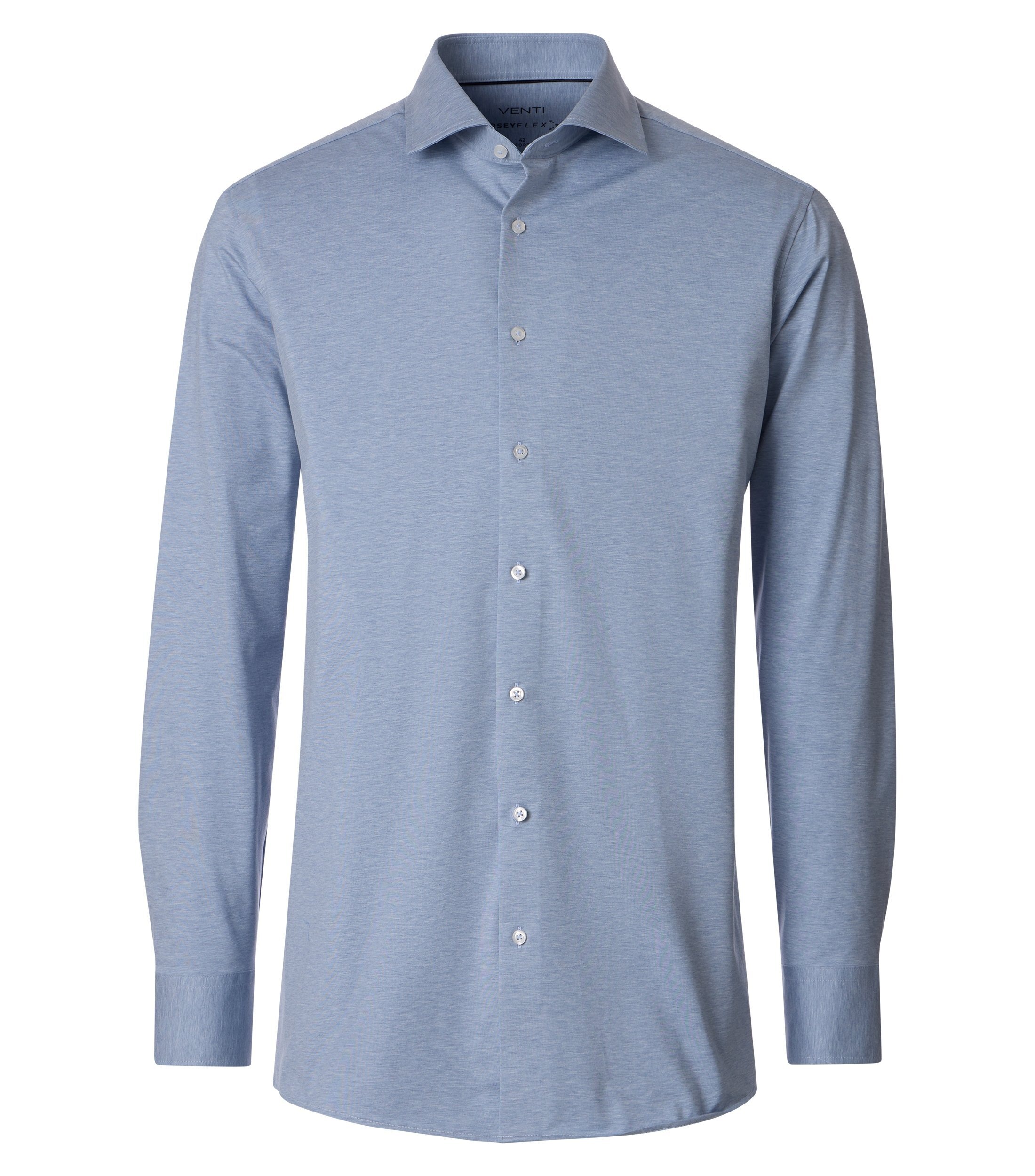 Businesshemd VENTI "VENTI Businesshemd Print", Herren, Gr. 44, Normalgrößen, hellblau, 89% Baumwolle, 11% Elasthan, bedruckt, comfort fit, Hemden