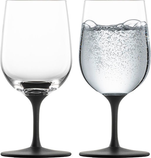 Eisch Germany Gläser-Set »KAYA BLACK«, (Set, 2 tlg., 2 Mineralwassergläser im Geschenkkarton), Handarbeit, 350 ml 2-teilig, Made in Germany