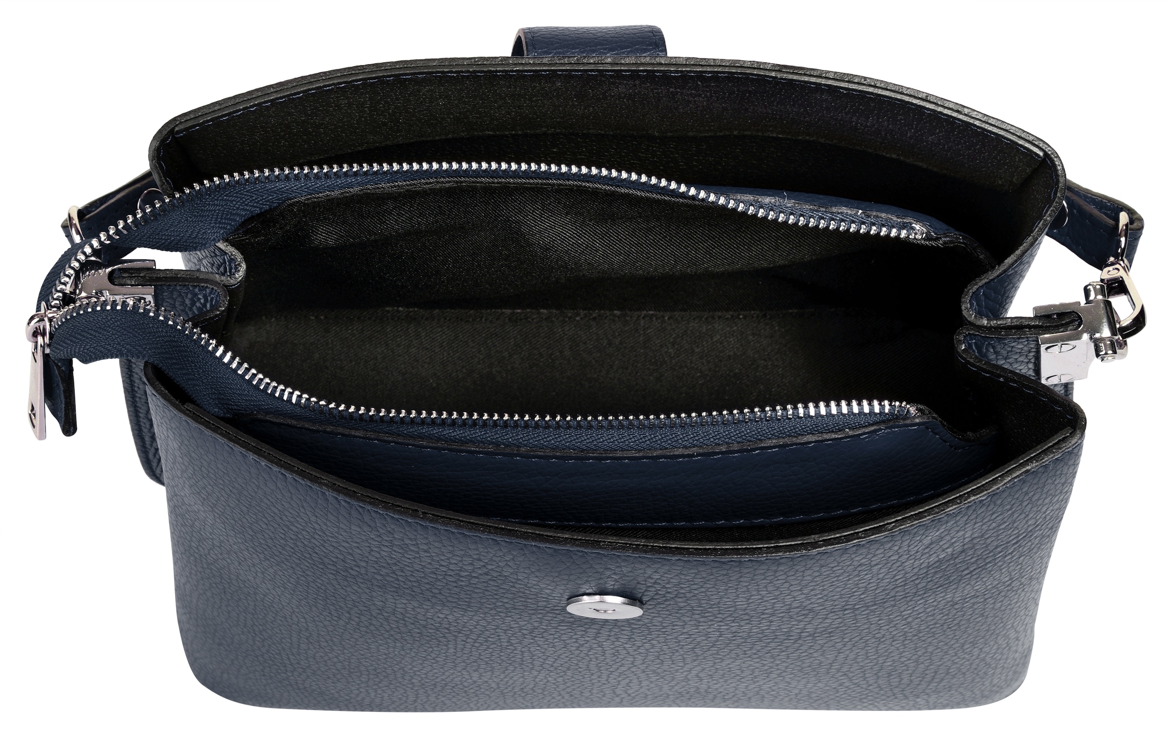 Cluty Henkeltasche, echt Leder, Made in Italy