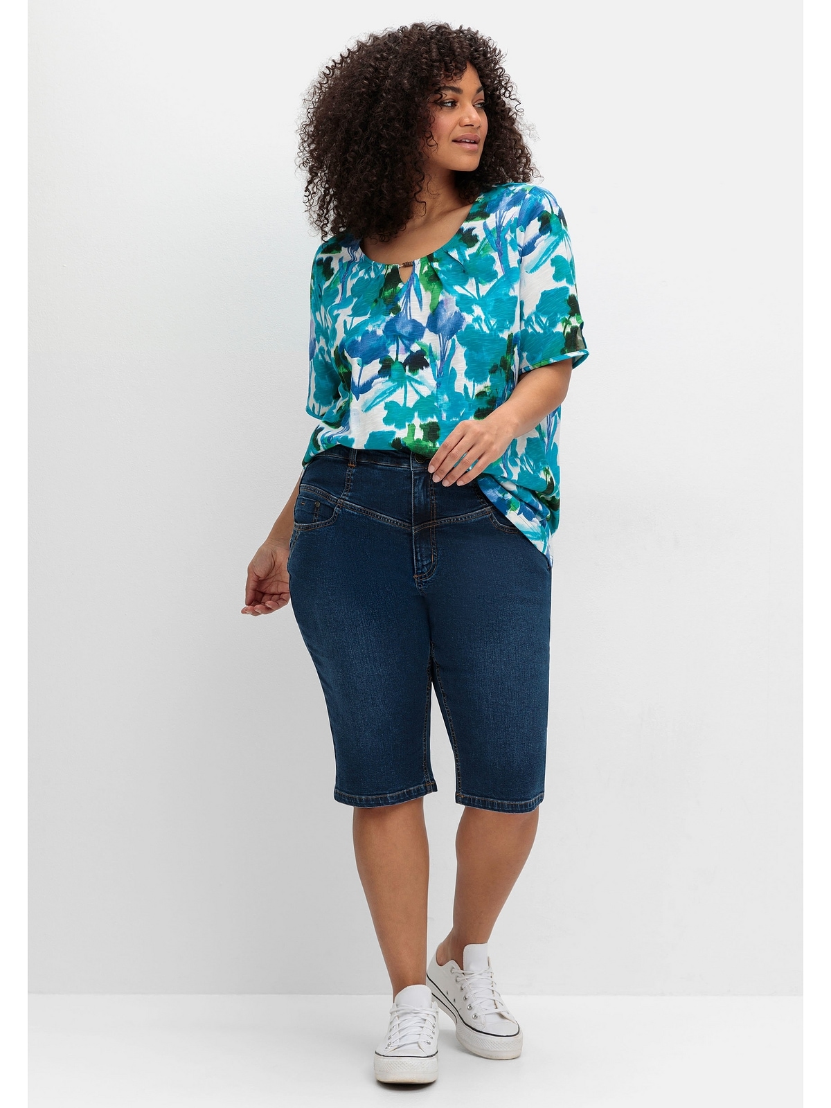 Sheego Jeansbermudas "Große Größen", im Curvy-Schnitt ANNE günstig online kaufen