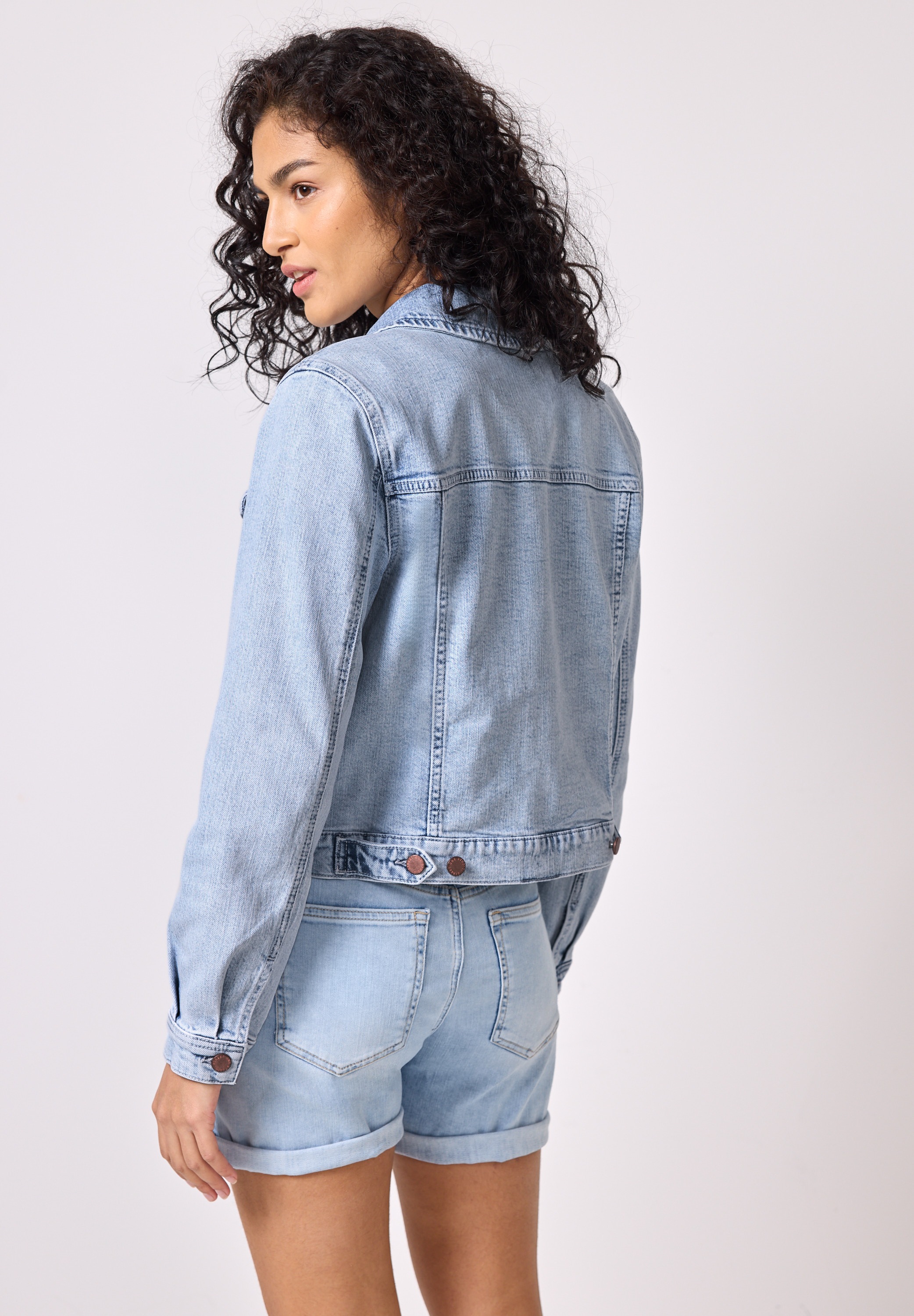 STREET ONE STUDIO Jeansjacke, ohne Kapuze, mit Brusttaschen