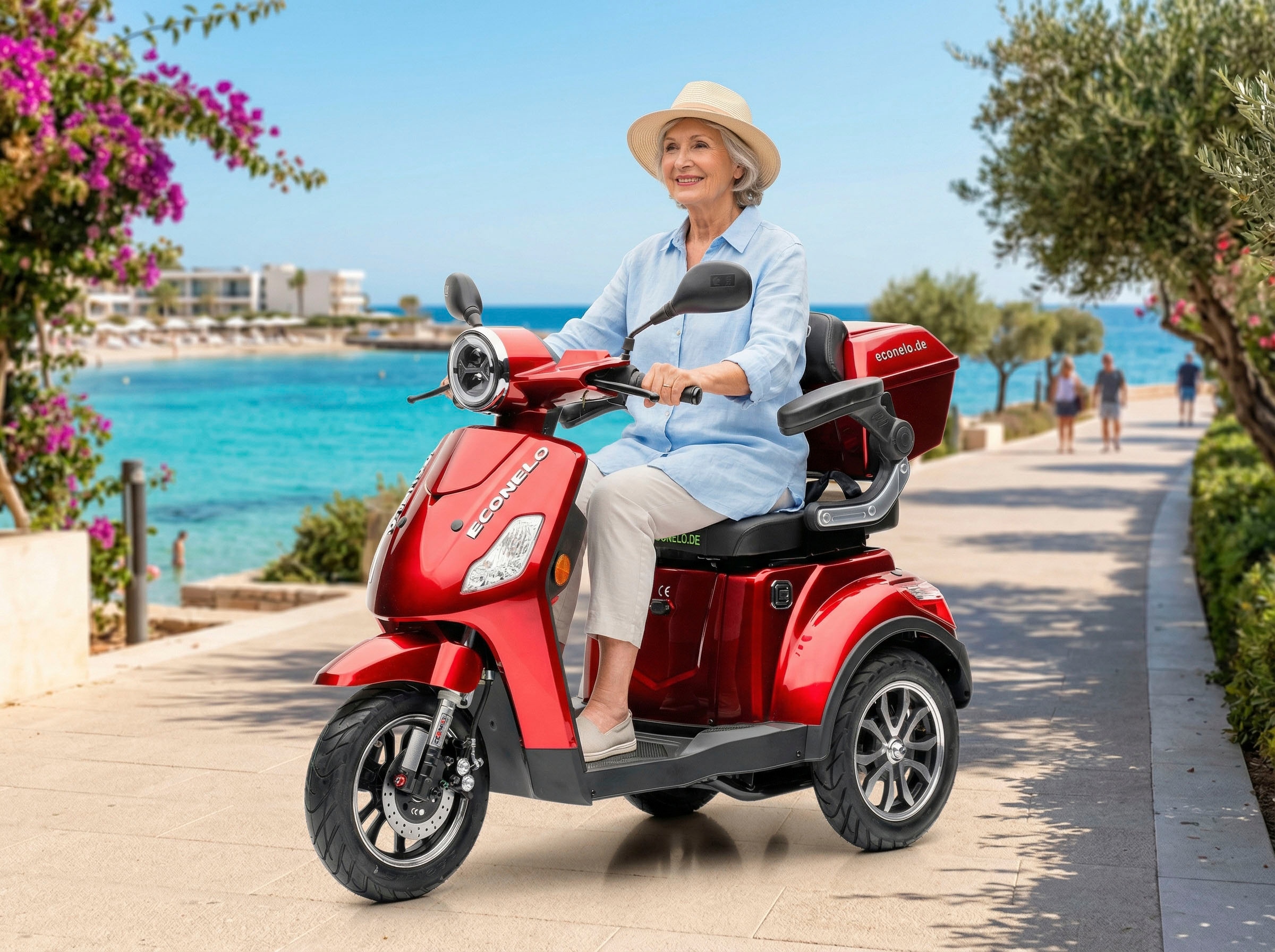 ECONELO Elektromobil »Seniorenmobil P1000, Lithium-Akku, 25 km/h, 1000 Watt« 1.000 W 25 km/h