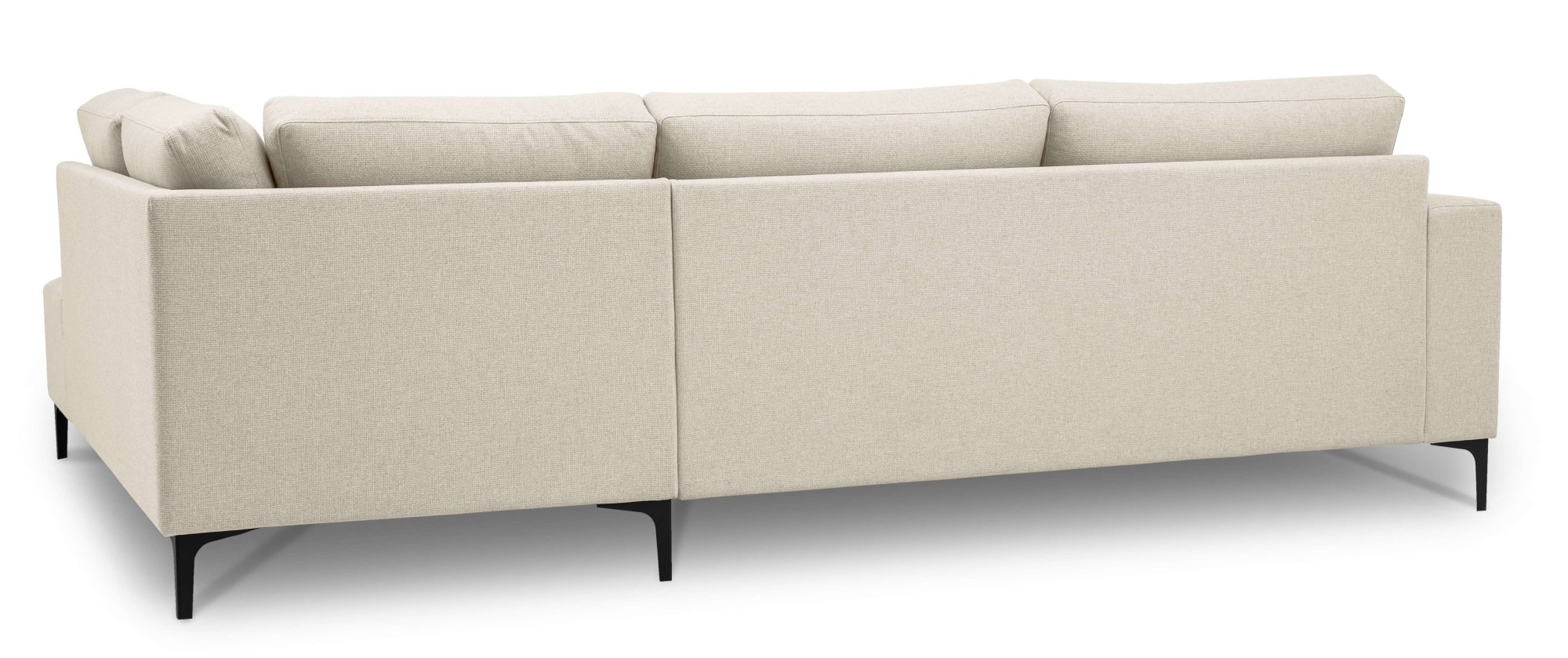 Home affaire Ecksofa »Tournon, L-Form, Breite 256 cm, Webstoff, Chenille«, Designsofa im nordischen Stil, Wellenunterfederung, Metallfüße