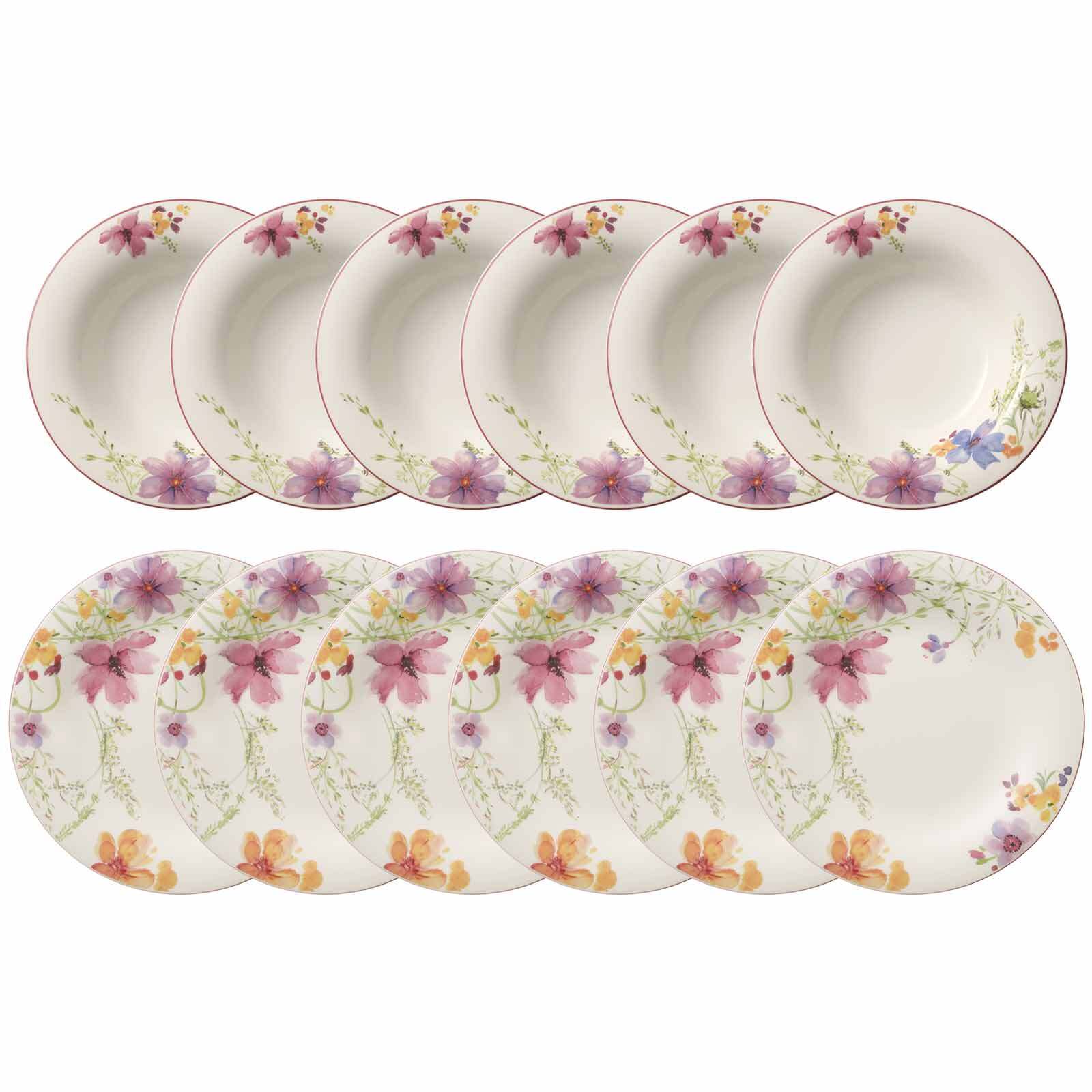 Villeroy & Boch Geschirr-Set "Tafel-Set Mariefleur Basic 12er Set bunt"