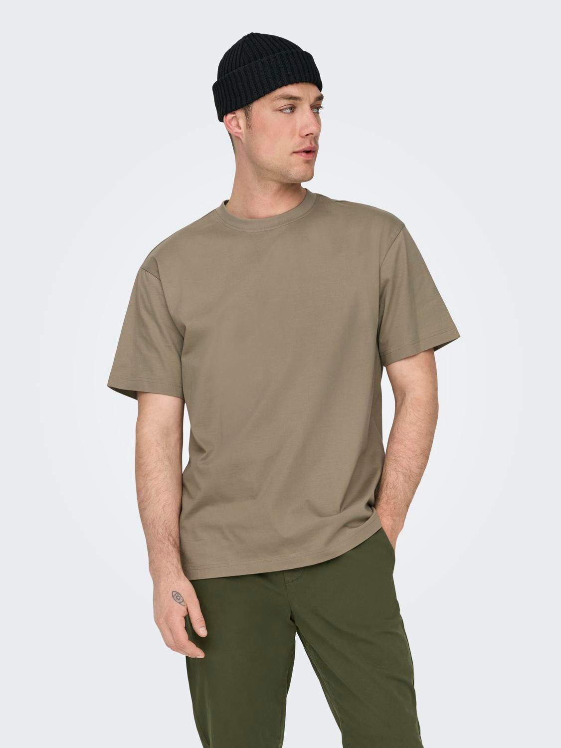 ONLY & SONS Rundhalsshirt "ONSFRED RLX SS TEE" Baumwolle, relaxed fit günstig online kaufen