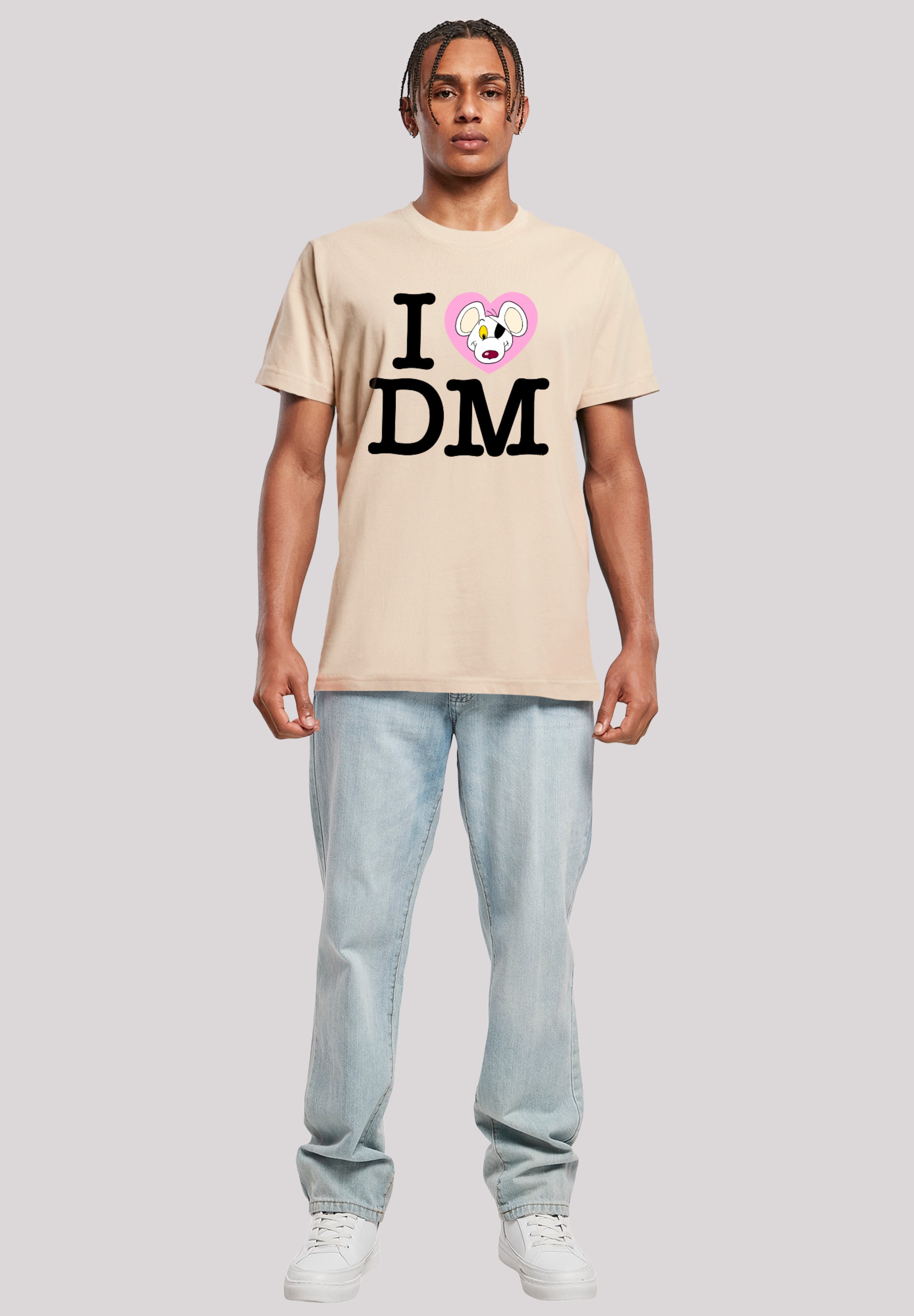 F4NT4STIC T-Shirt »Danger Mouse I Love DM«, Premium Qualität