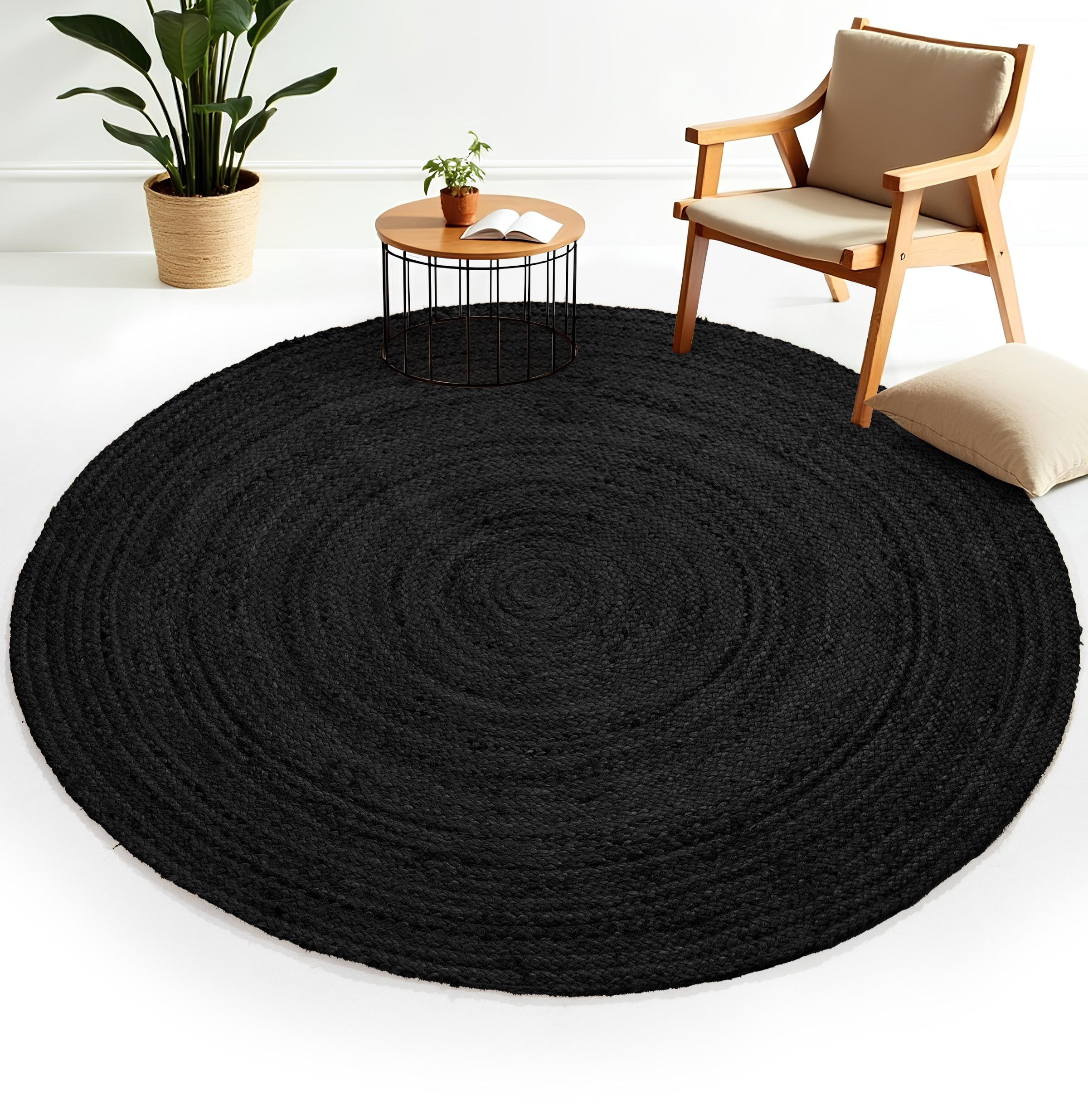 carpetfine Teppich "Nele Juteteppich Naturfaser" rund 6 mm Höhe geflochtene günstig online kaufen