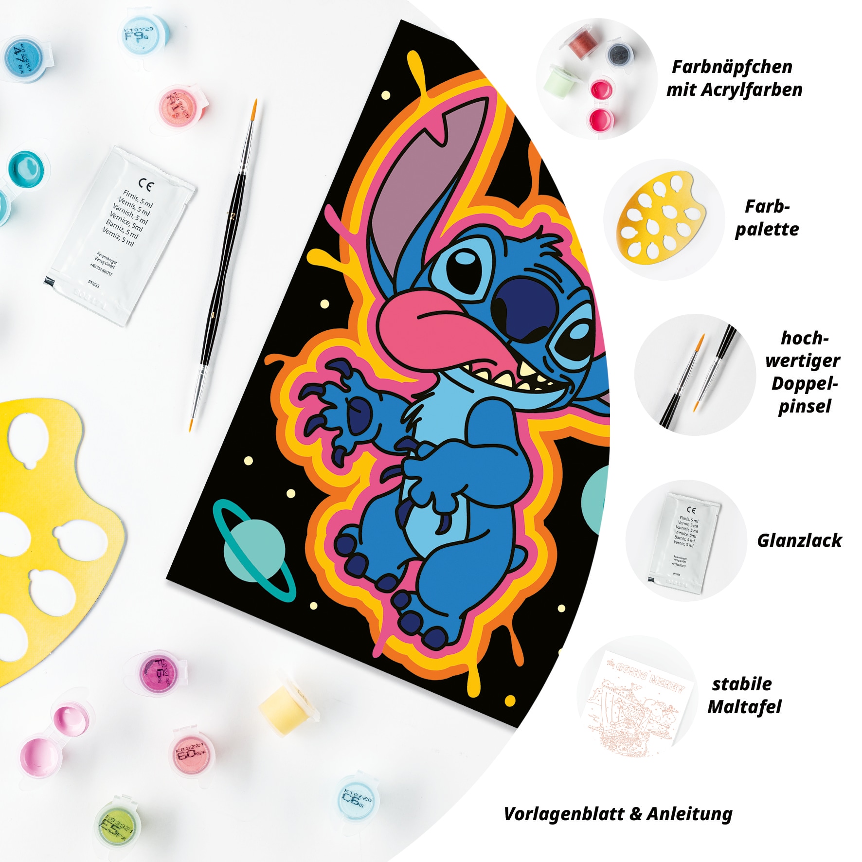 Ravensburger Malen nach Zahlen »CreArt, Adults Trend, Disney Stitch: Verloren im All« Made in Europe