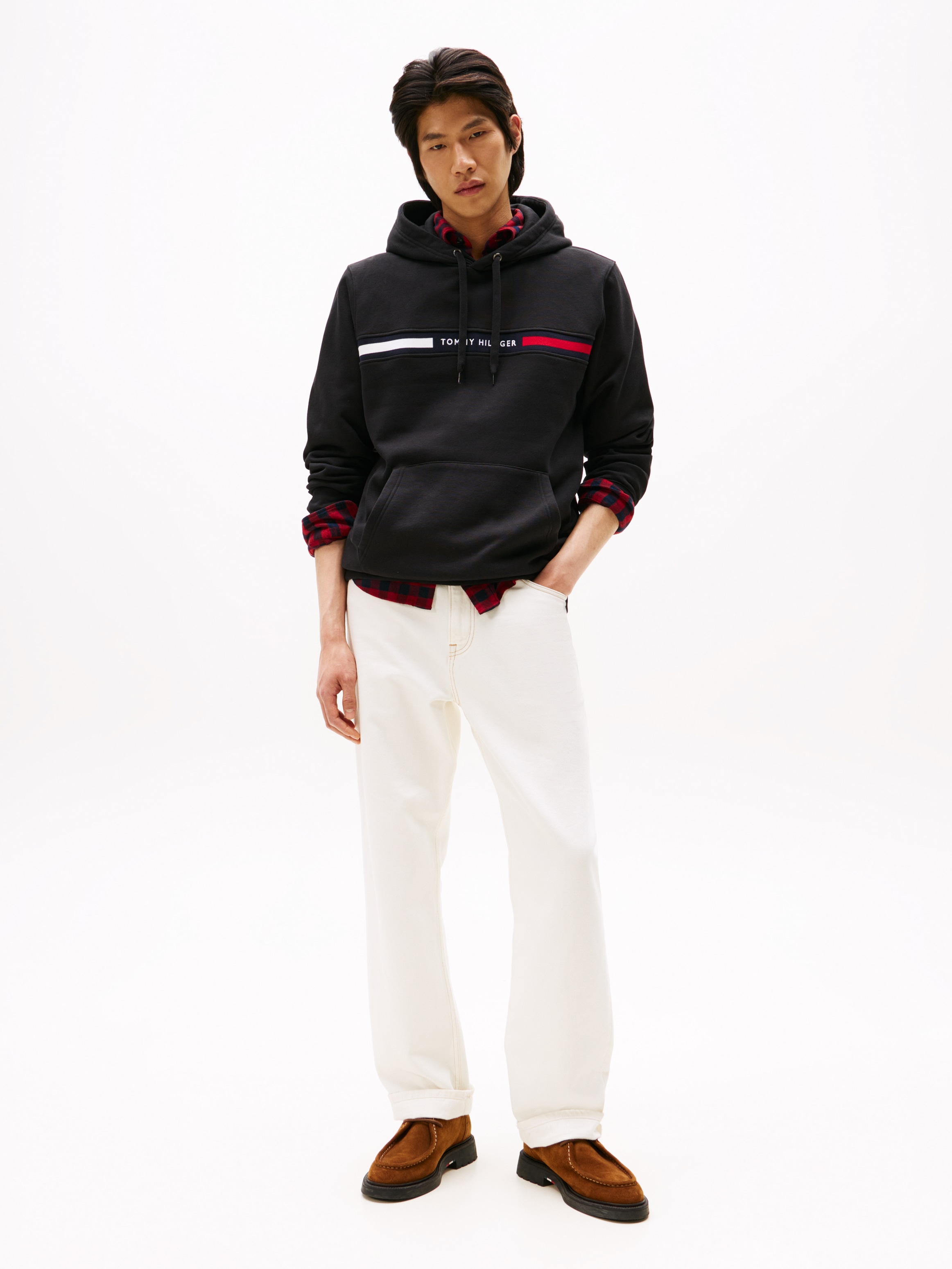 Tommy Hilfiger Kapuzensweatshirt »HILFIGER CHEST INSERT HOODY«, mit Kapuze, Kängurutasche, Logoschriftzug