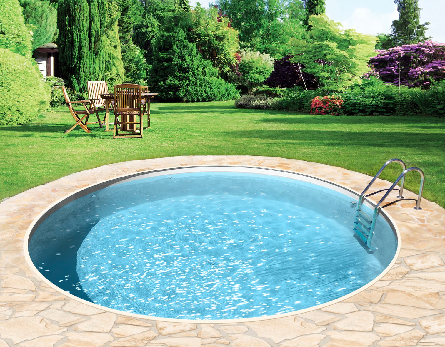 KONIFERA Rundpool »HOLIDAY 2«, (Set, 6 tlg.), Höhe: 120 cm, in verschiedenen Größen