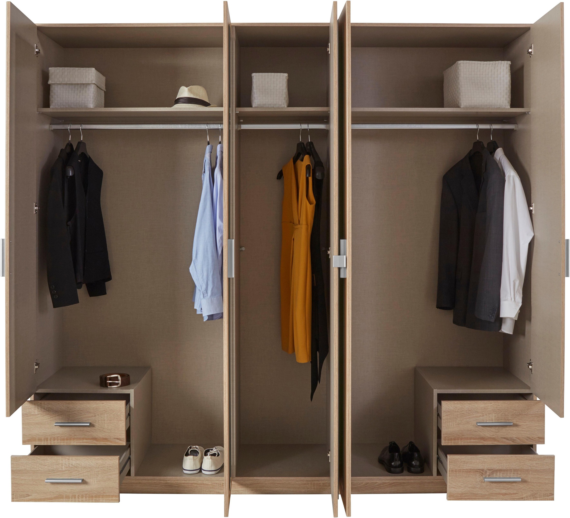 Thumbnail - rauch Drehtürenschrank "Drehtürenschrank Schrank Garderobe Wäscheschrank Schlafzimmer FLEXX", mit 4 Schubkästen