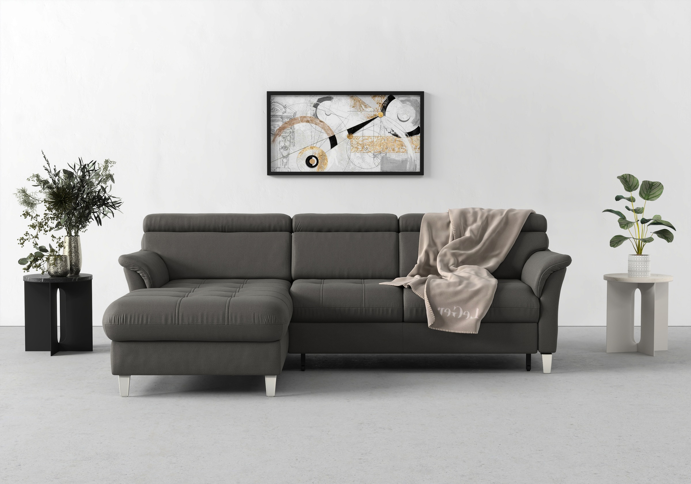 Thumbnail - sit&more Ecksofa "Marano L-Form" inklusive Kopfteilverstellung, wahlweise mit Bettfunktion, Bettkasten