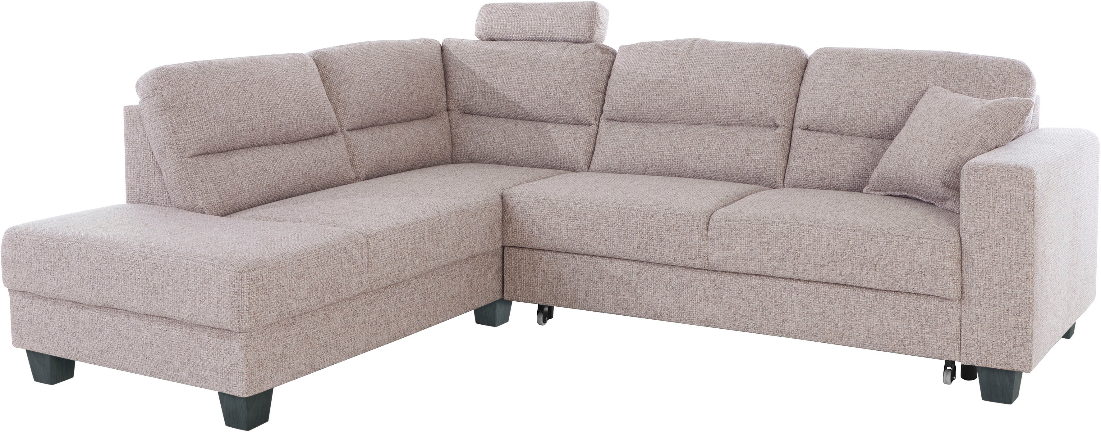 Thumbnail - TRENDMANUFAKTUR Ecksofa "Chamber, zeitlos & elegant, bequem, L-Form", inklusive einer Kopfstütze, wahlweise mit Schlaffu...