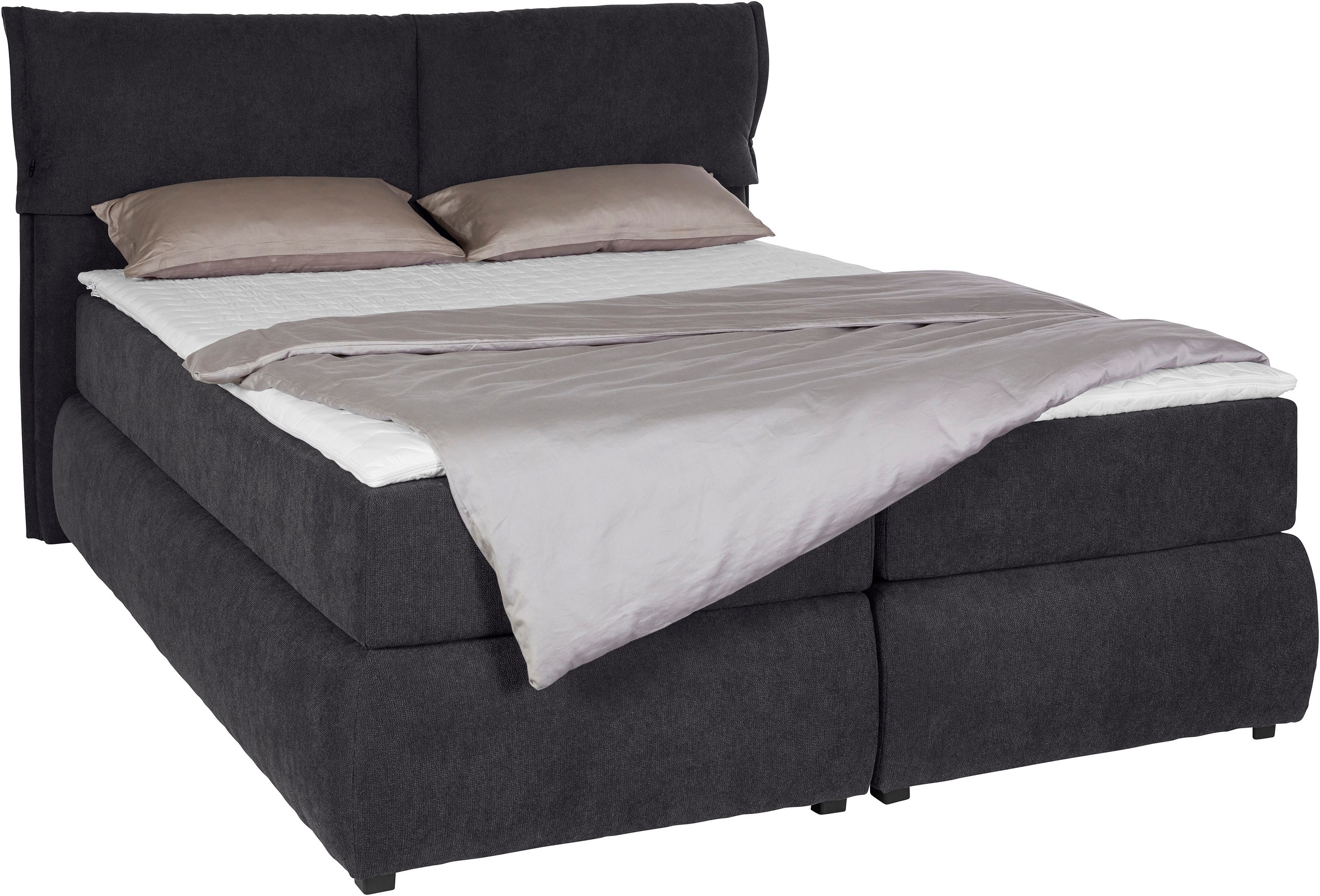 andas Boxspringbett »Jenson«, in 4 Farben, 4 Breiten, 3 Matratzenarten in 2 Härtegraden, Topper