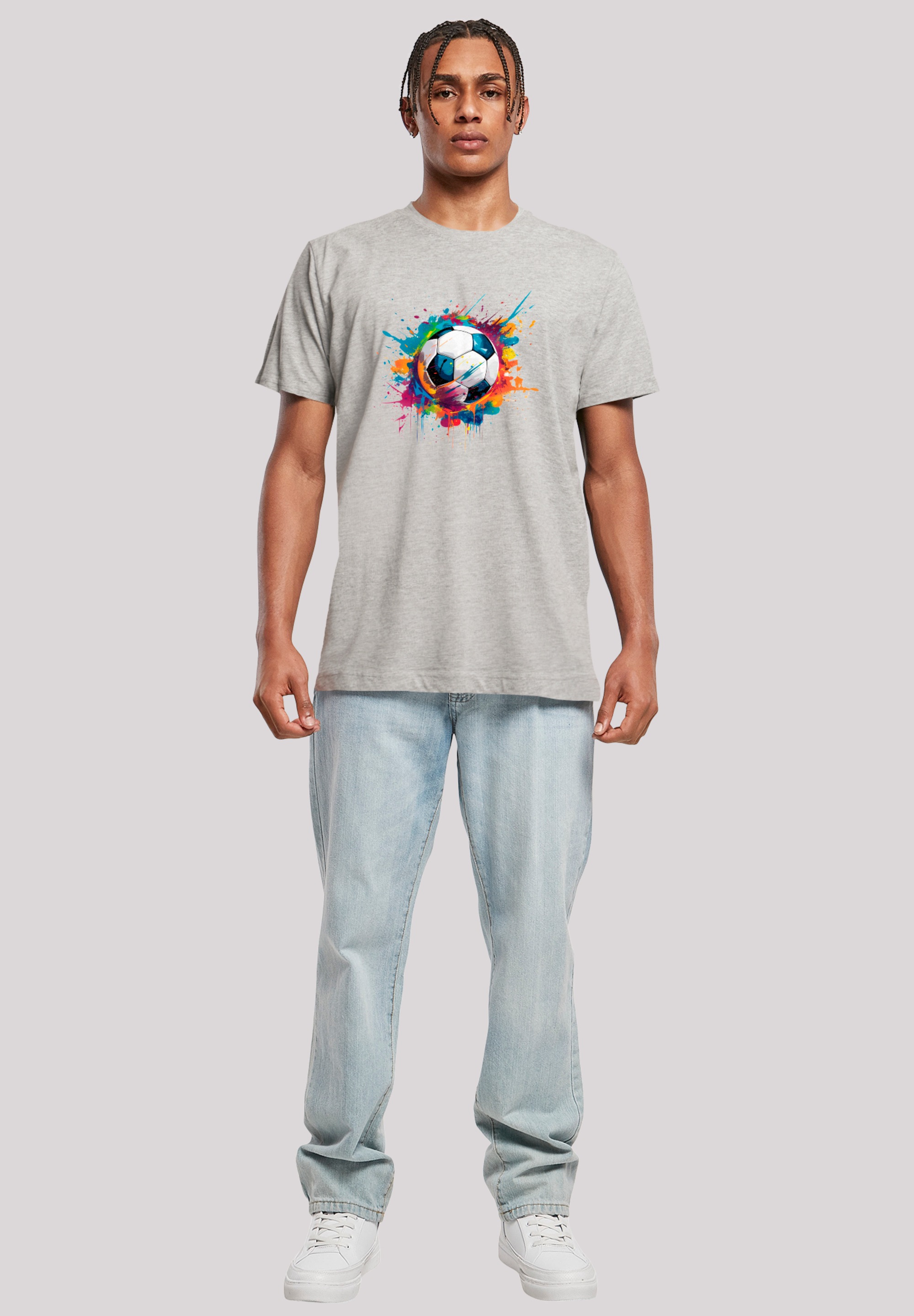 F4NT4STIC T-Shirt »Bunte Fußball Grafik«, Premium Qualität