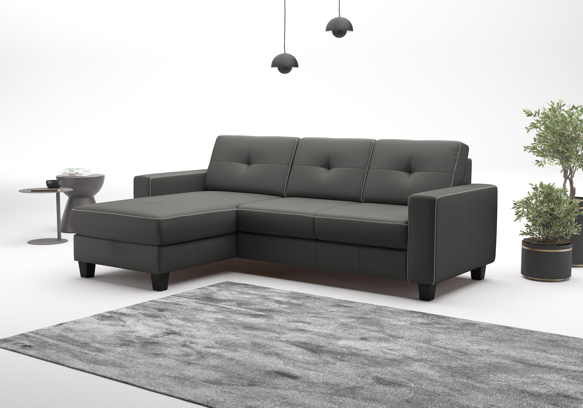 OTTO home Ecksofa "Varese" wahlweise mit Schlaffunktion und Bettkasten
