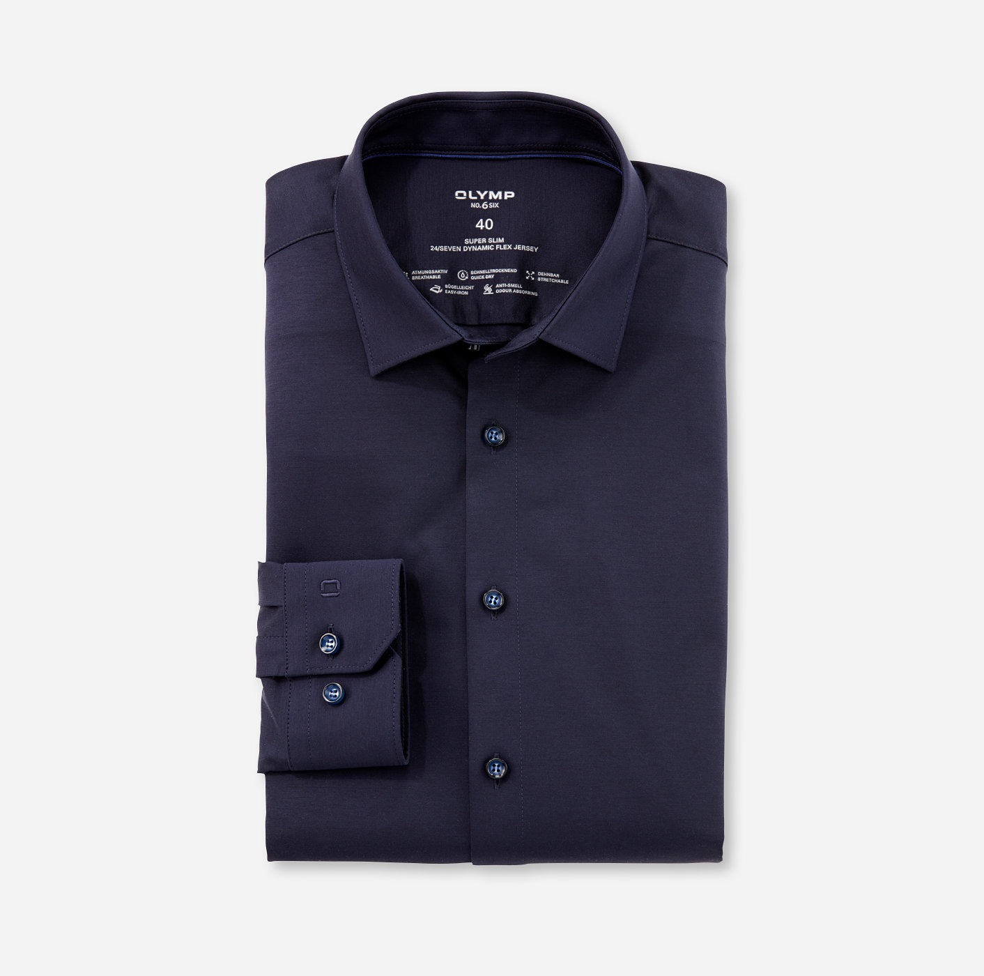 OLYMP Businesshemd »No. Six 24/Seven super slim«, in bequemer Jersey-Qualität
