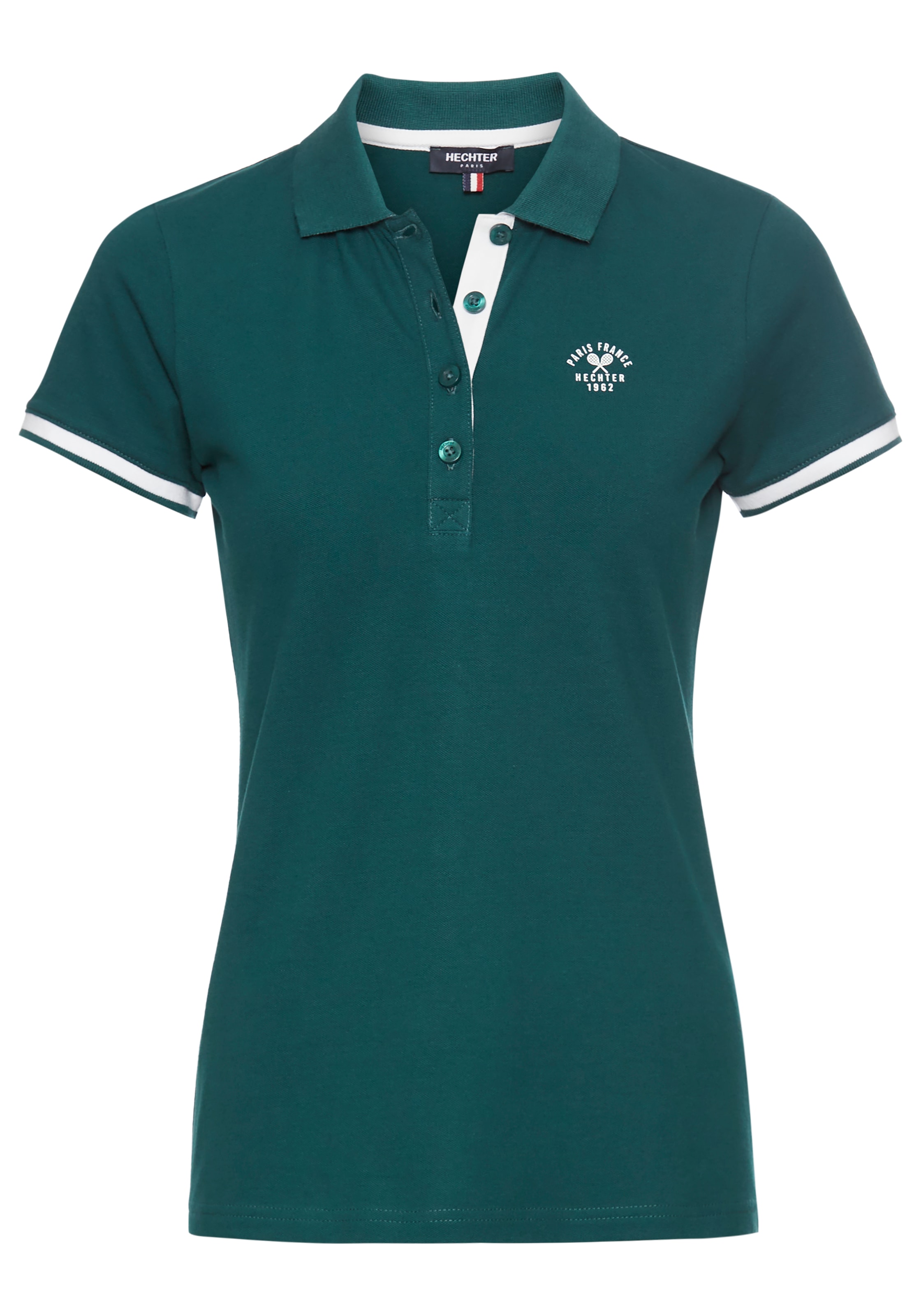 HECHTER PARIS Poloshirt, mit Kontrastdetails und Logoprint