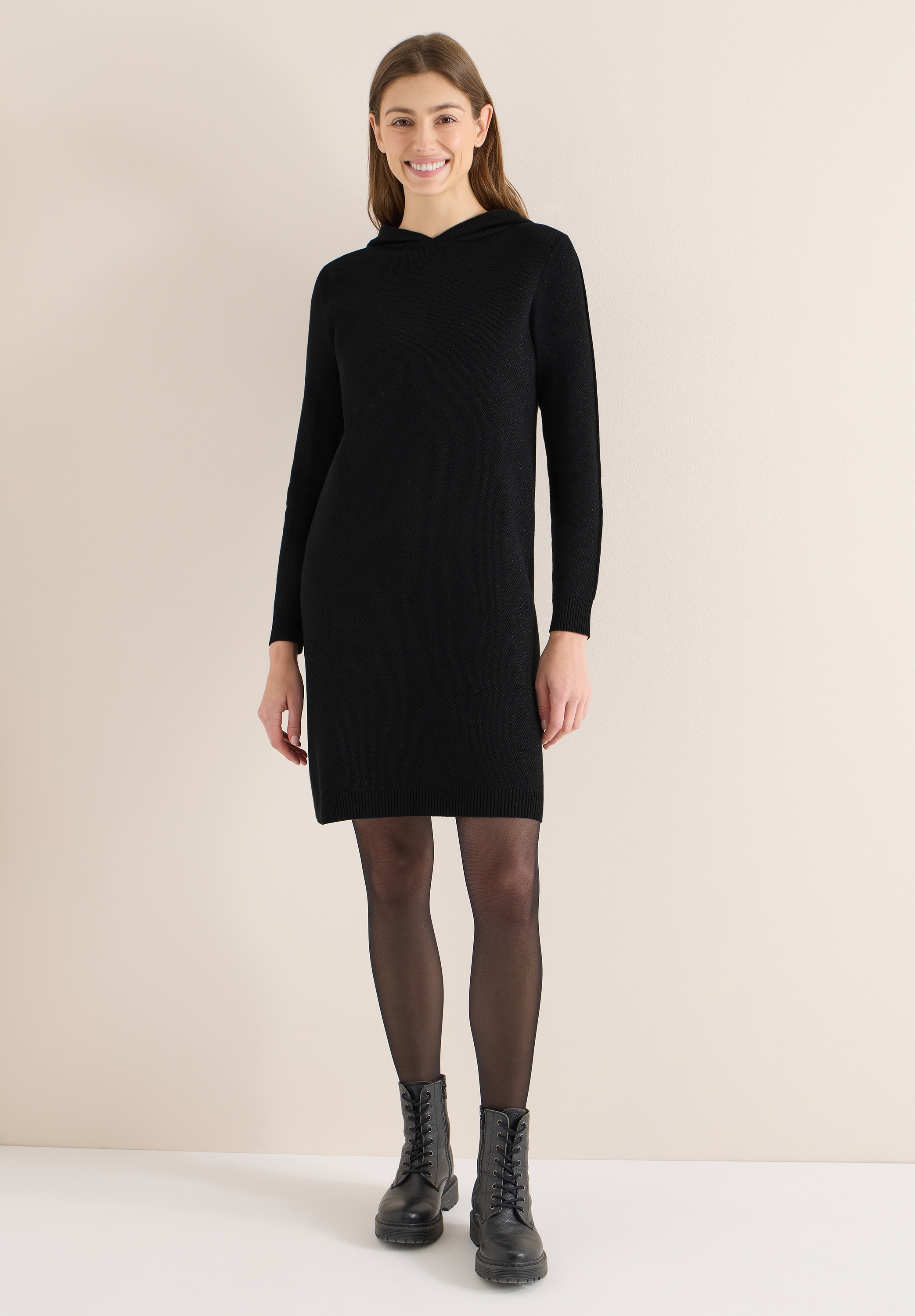 Cecil Sweatkleid Ohne Taschen mit Kapuze
