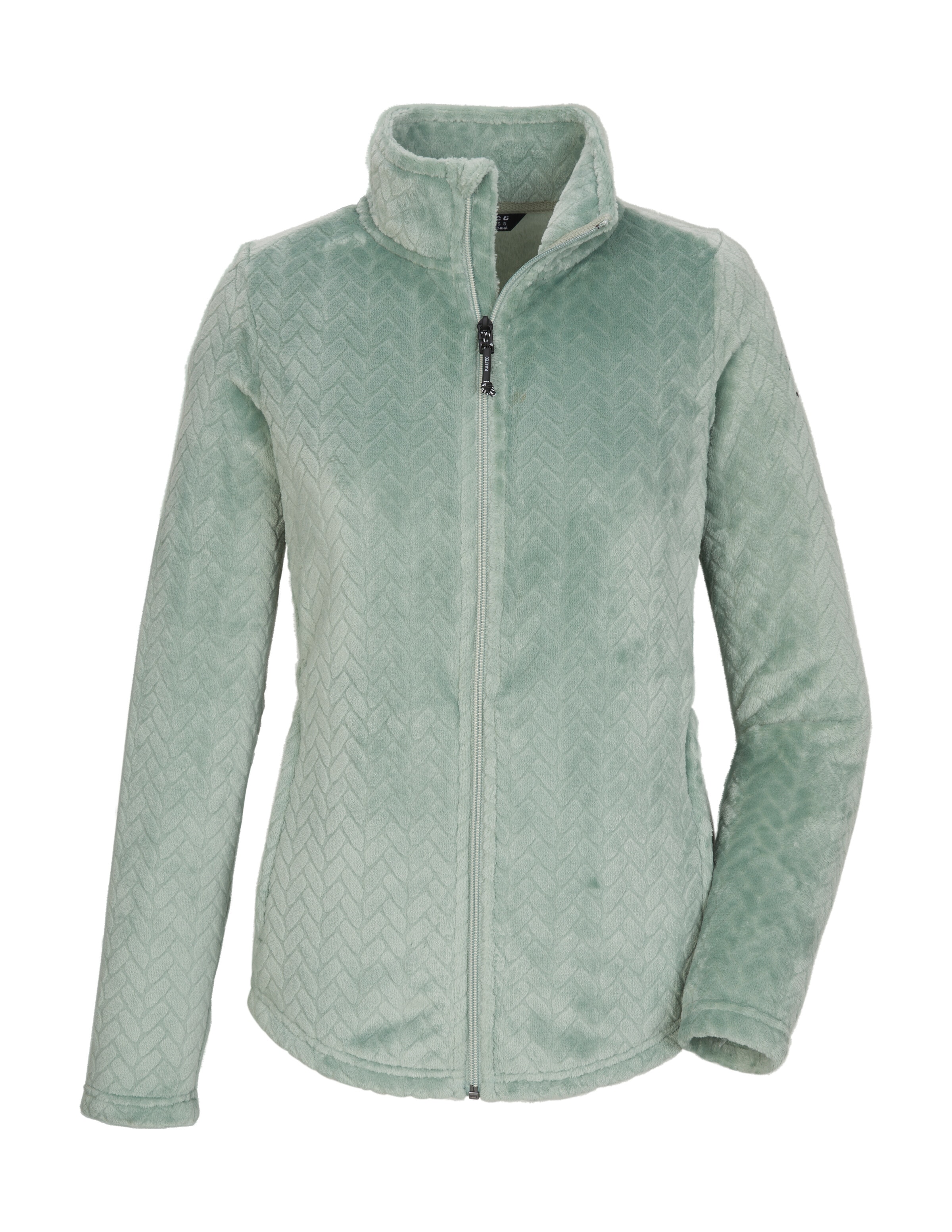 Killtec Fleecejacke »KW 301 WMN FLC JCKT« Fleecejacke mit Zopfmuster, Kinnschutz, verschließbare Taschen
