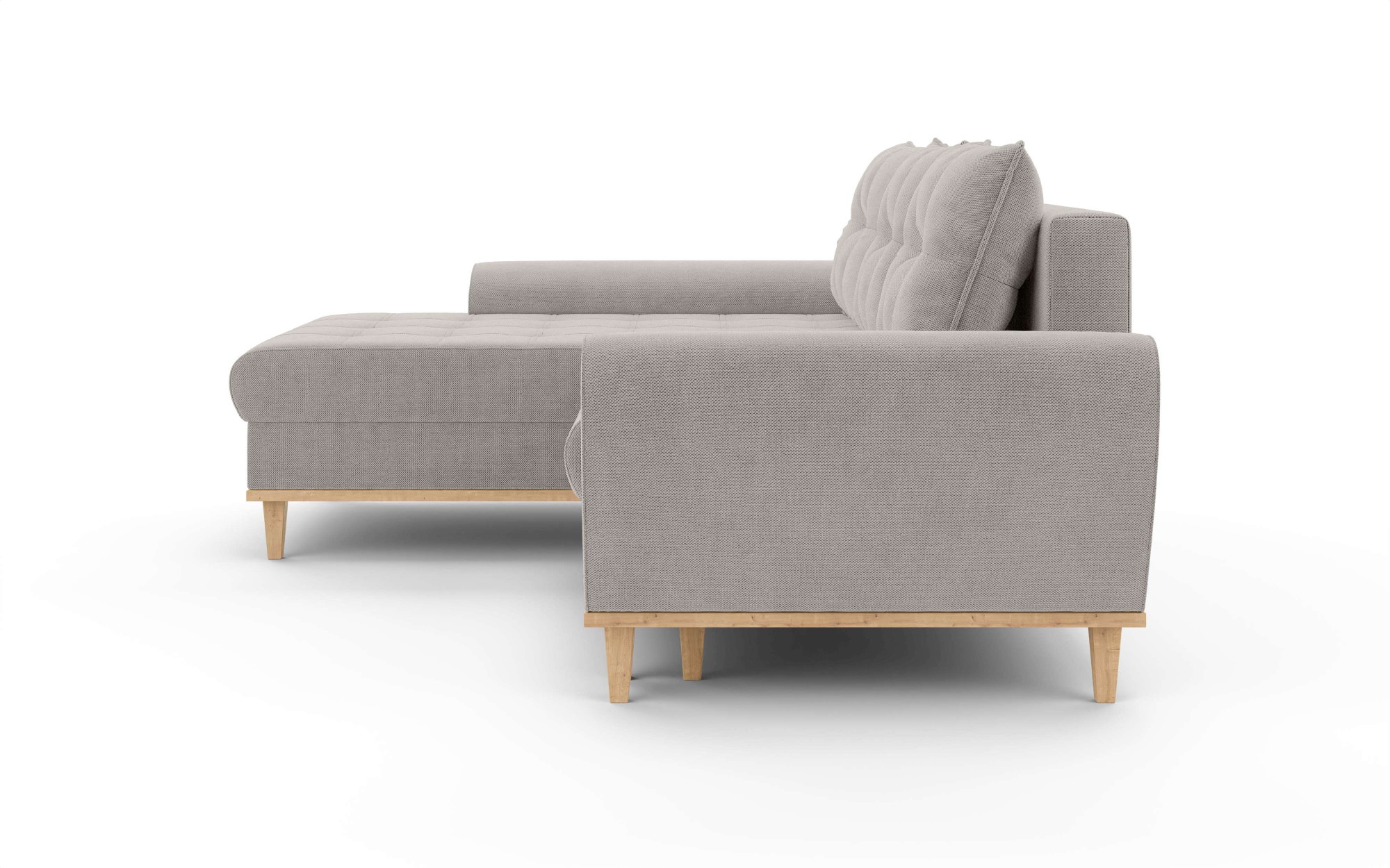 Home affaire Ecksofa »Ahrdorf mit Bettfunktion und Bettkasten, Maße: B/H/T 268/86/175 cm«, L-Form mit 3 Rückenkissen und moderne gerundete Armlehnen