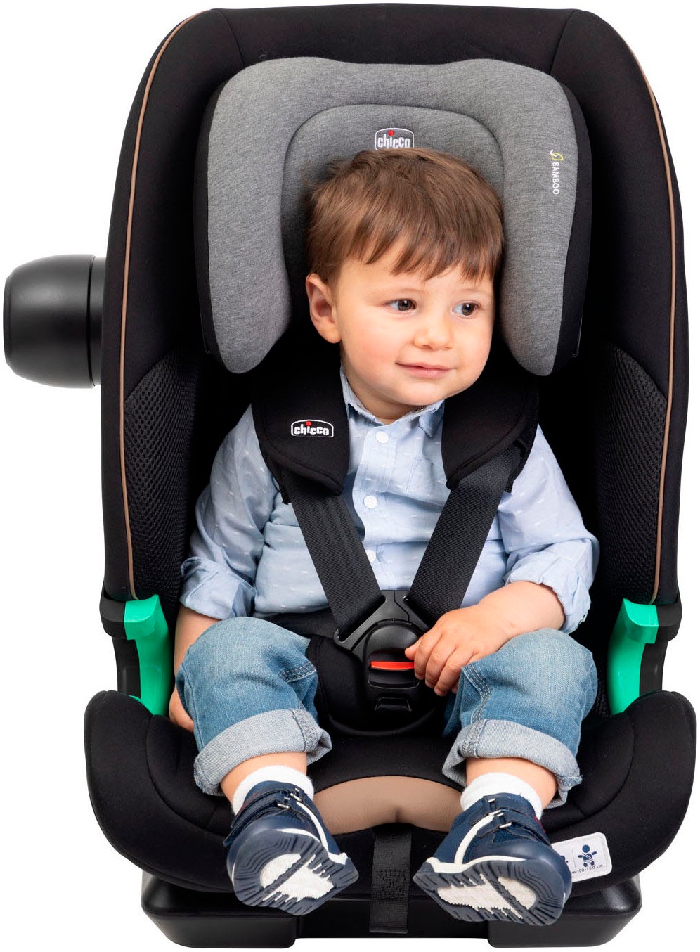 Chicco Autokindersitz »Autokindersitz Seat&Go i-Size, Posh Black«, ISOFIX-Befestigung