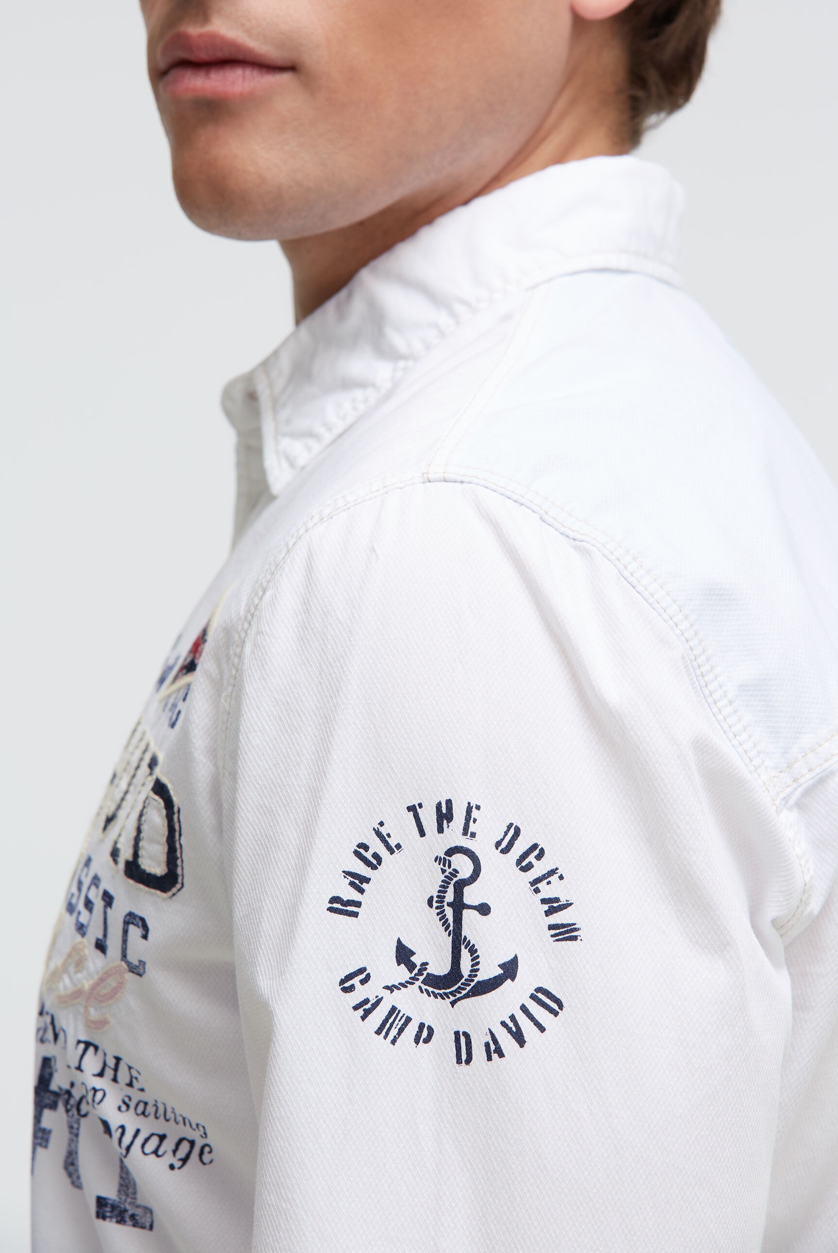 CAMP DAVID Langarmhemd mit Kentkragen