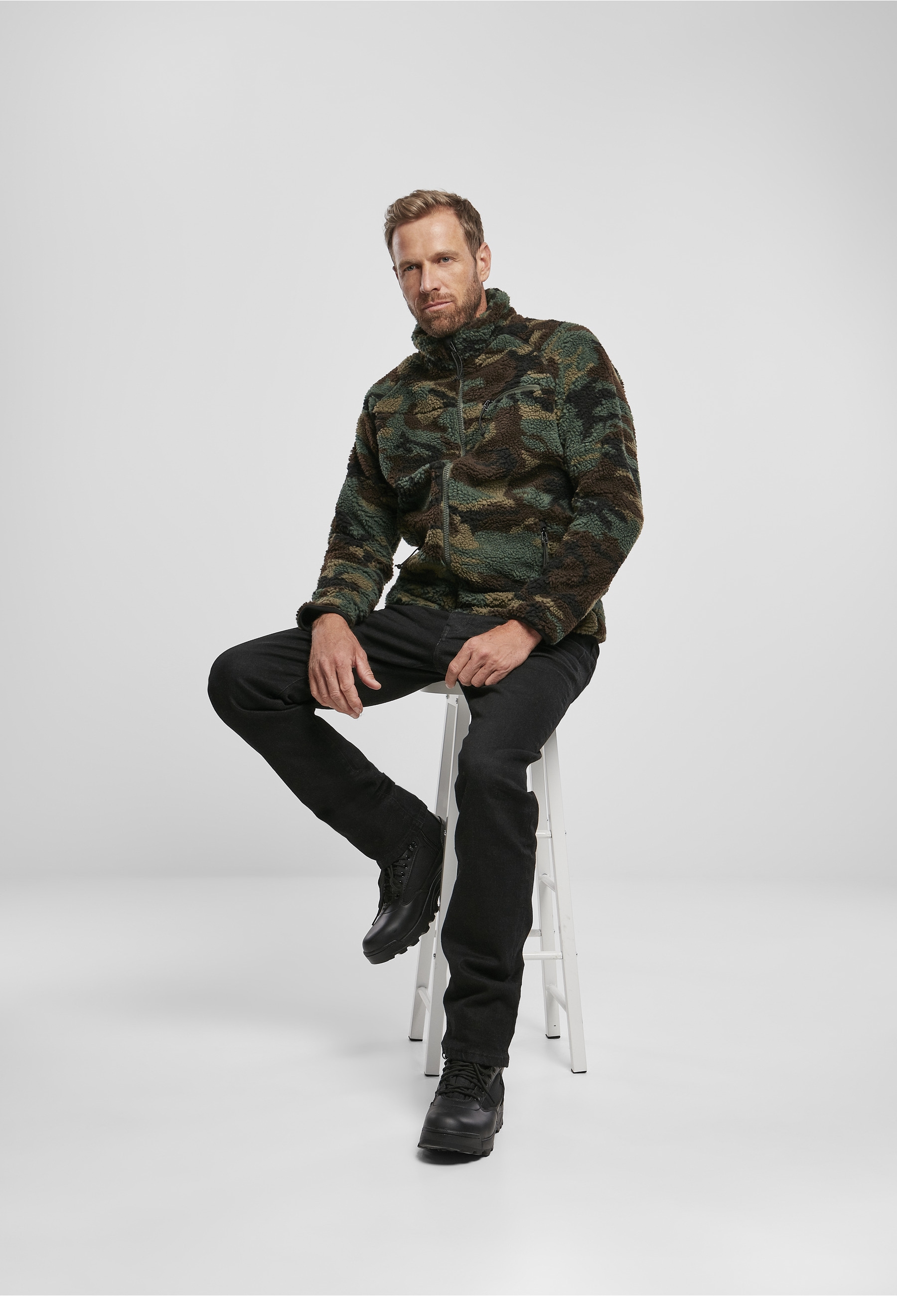 Brandit Allwetterjacke »Brandit Herren Teddyfleece Jacket« 1 Stk. tlg. ohne Kapuze