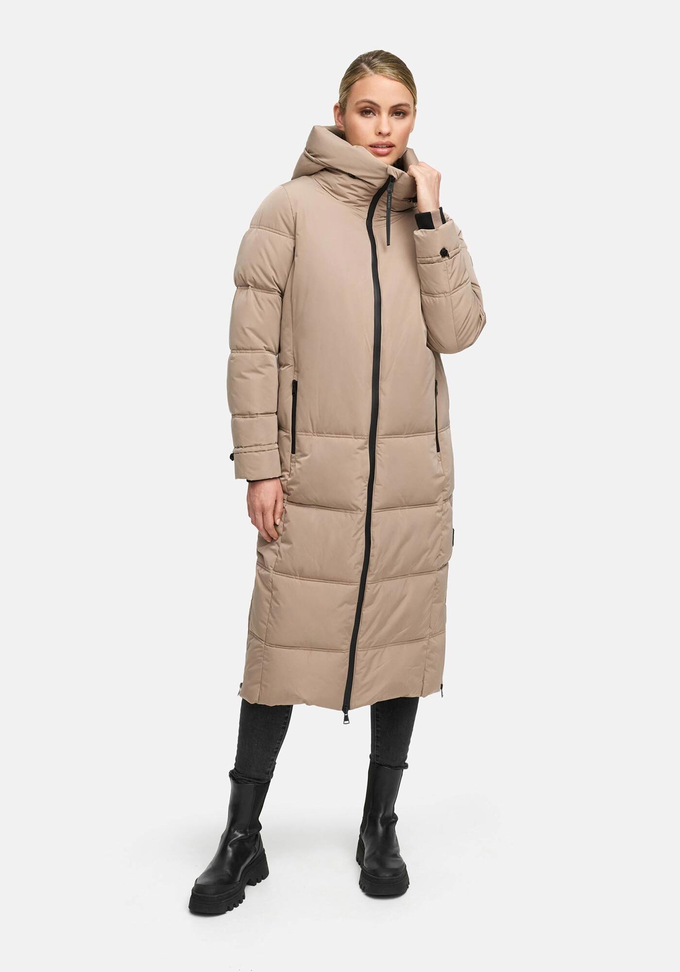 Marikoo Winterjacke "Honiaa" mit Seitenschlitzen für mehr Bewegungsfreiheit