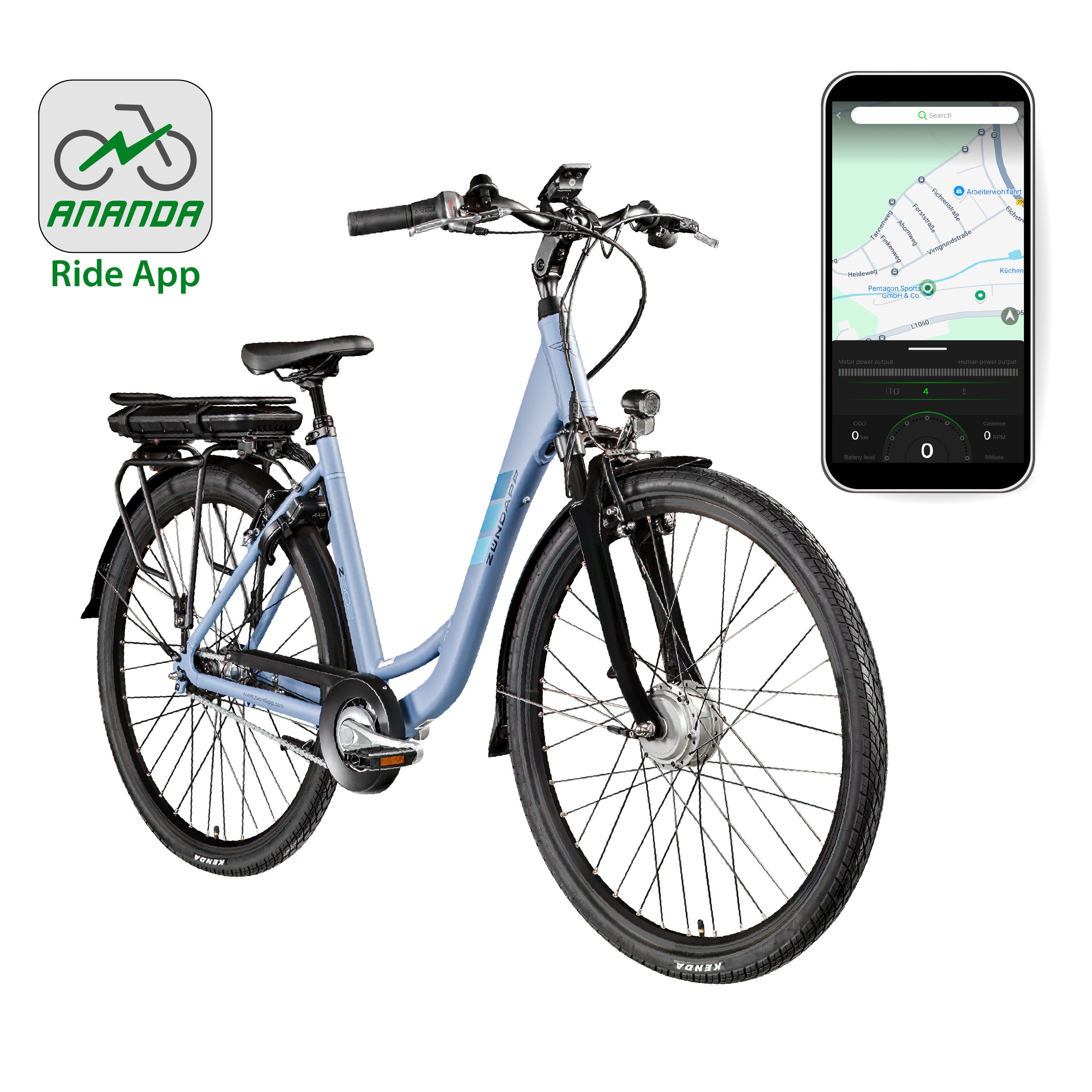 Zündapp E-Bike »Z502«, 7 Gang, Frontmotor 250 W