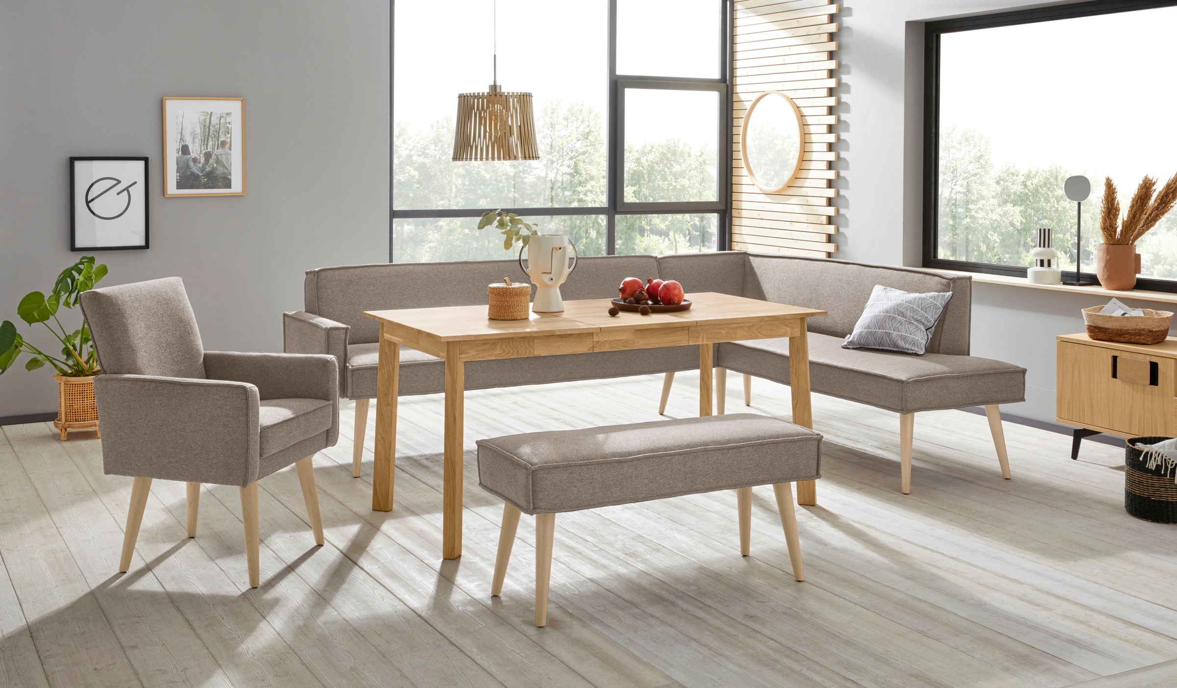 exxpo - sofa fashion Eckbank »Lungo«, Frei im Raum stellbar