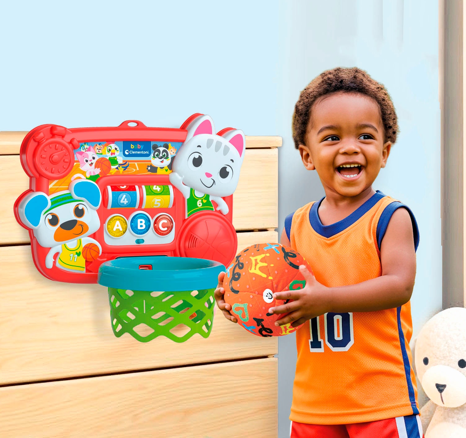 Clementoni® Lernspielzeug »Interaktiver Basketball-Korb« mit Licht und Sound