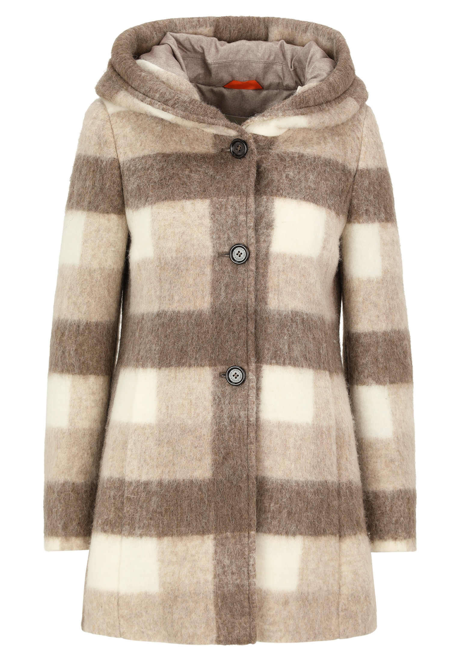 Amber & June Kurzjacke »Amber & June Damen Kurzmantel mit Kapuze«, mit Kapuze