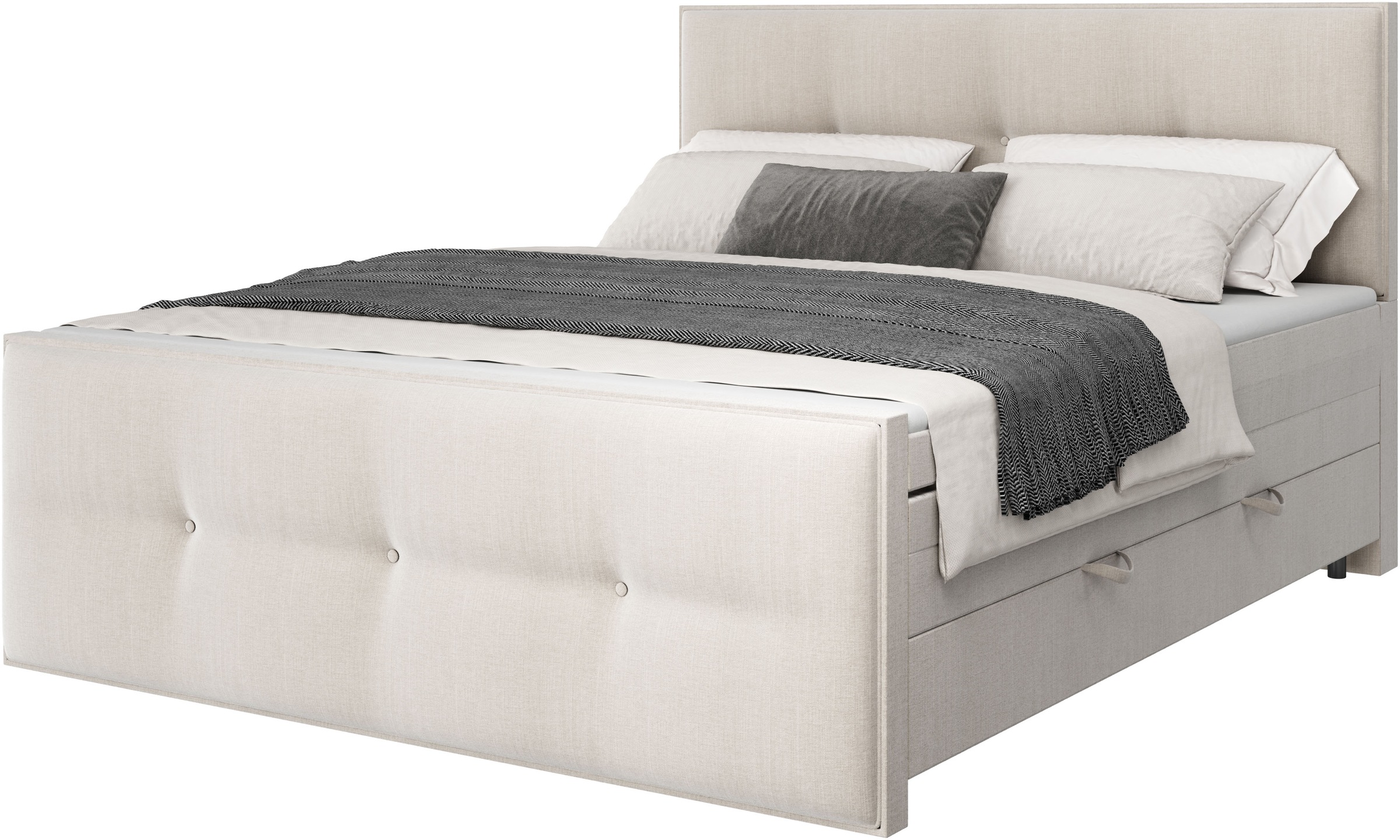 FORTE Boxspringbett "Eve inkl. zwei Bettkästen und Kaltschaum Topper", und günstig online kaufen