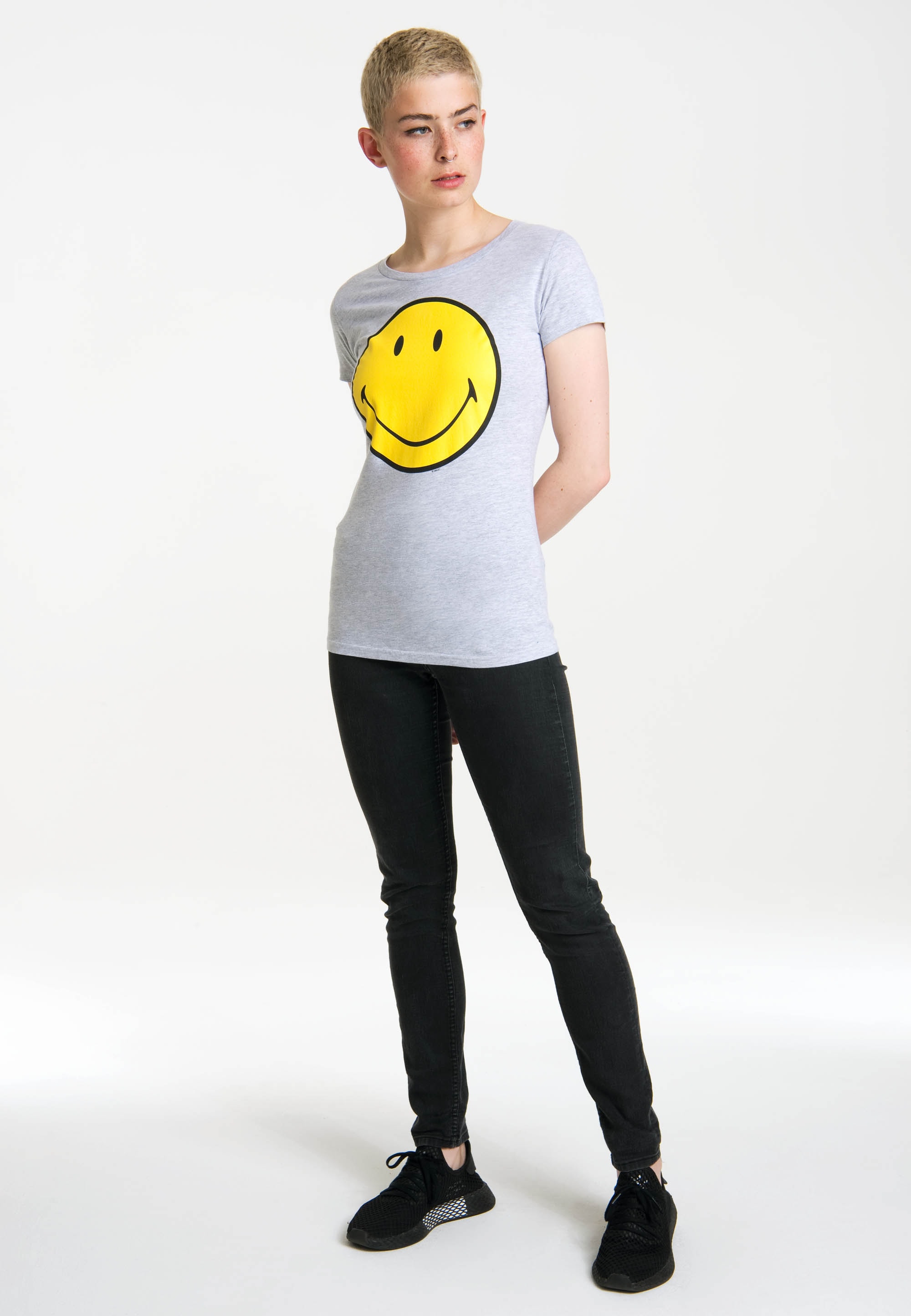 LOGOSHIRT T-Shirt »Original Smiley Face«, mit lustigem Frontprint