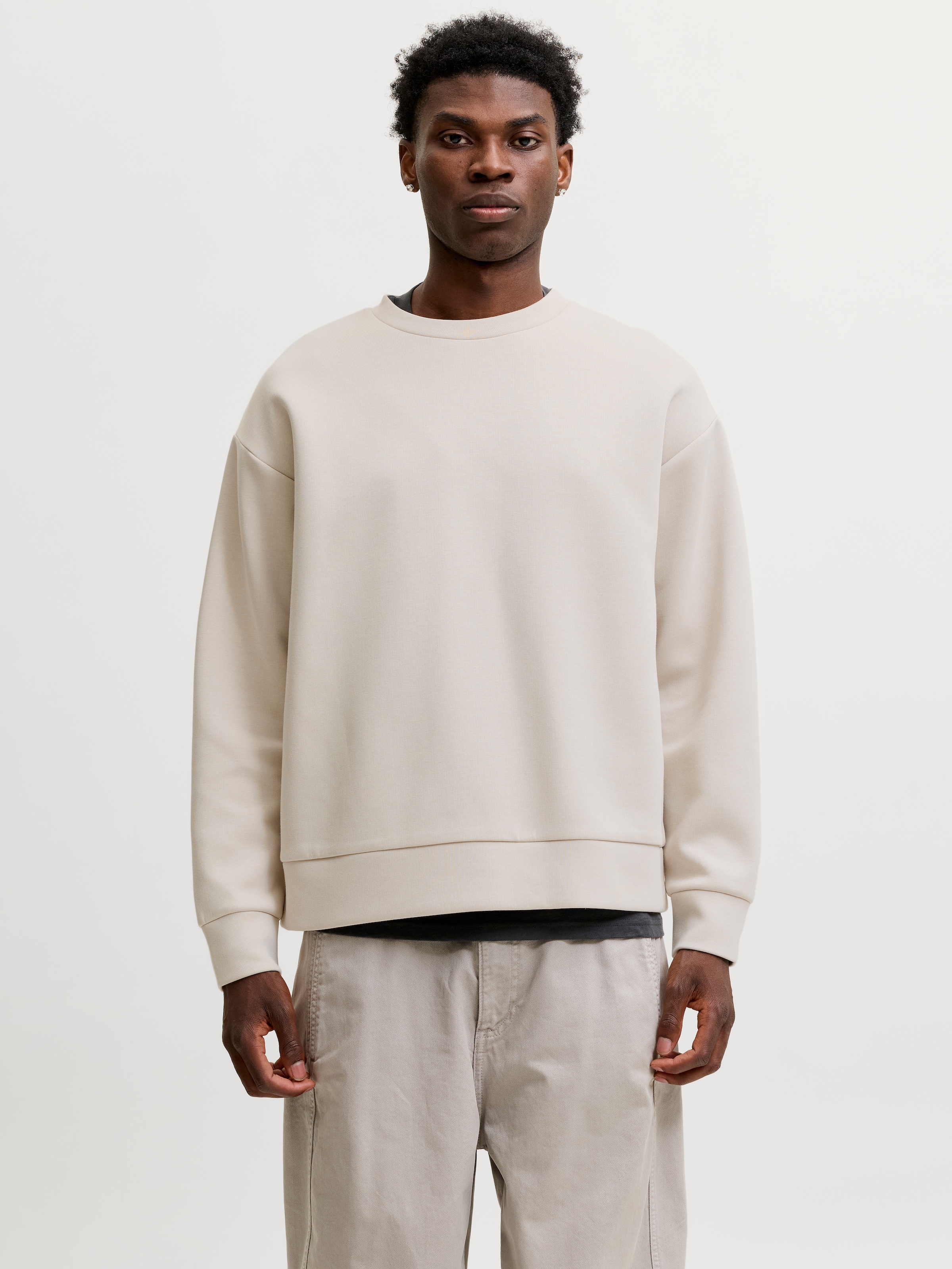 Jack & Jones 1100000002199 "JJEBARRON SWEAT CREW NECK NOOS", Materialmix, loose fit