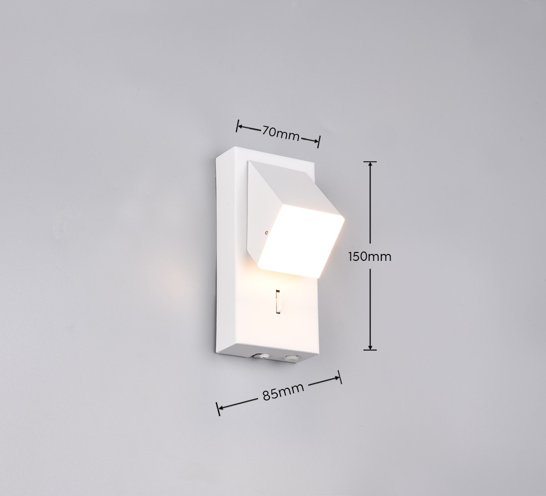 TRIO Leuchten LED Wandleuchte »RAGLAN, schwenkbare LED Wandlampe, flexibel als up- oder down-light« LED-Board 1 Stk. Warmweiß 400 Lumen 3000K warmweiß, Metall Wandlampe IP20