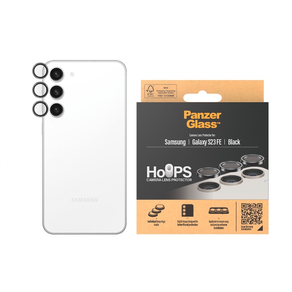 PanzerGlass Kameraschutzglas »Hoops Camera Lens Protector«, für Samsung Galaxy S23 FE