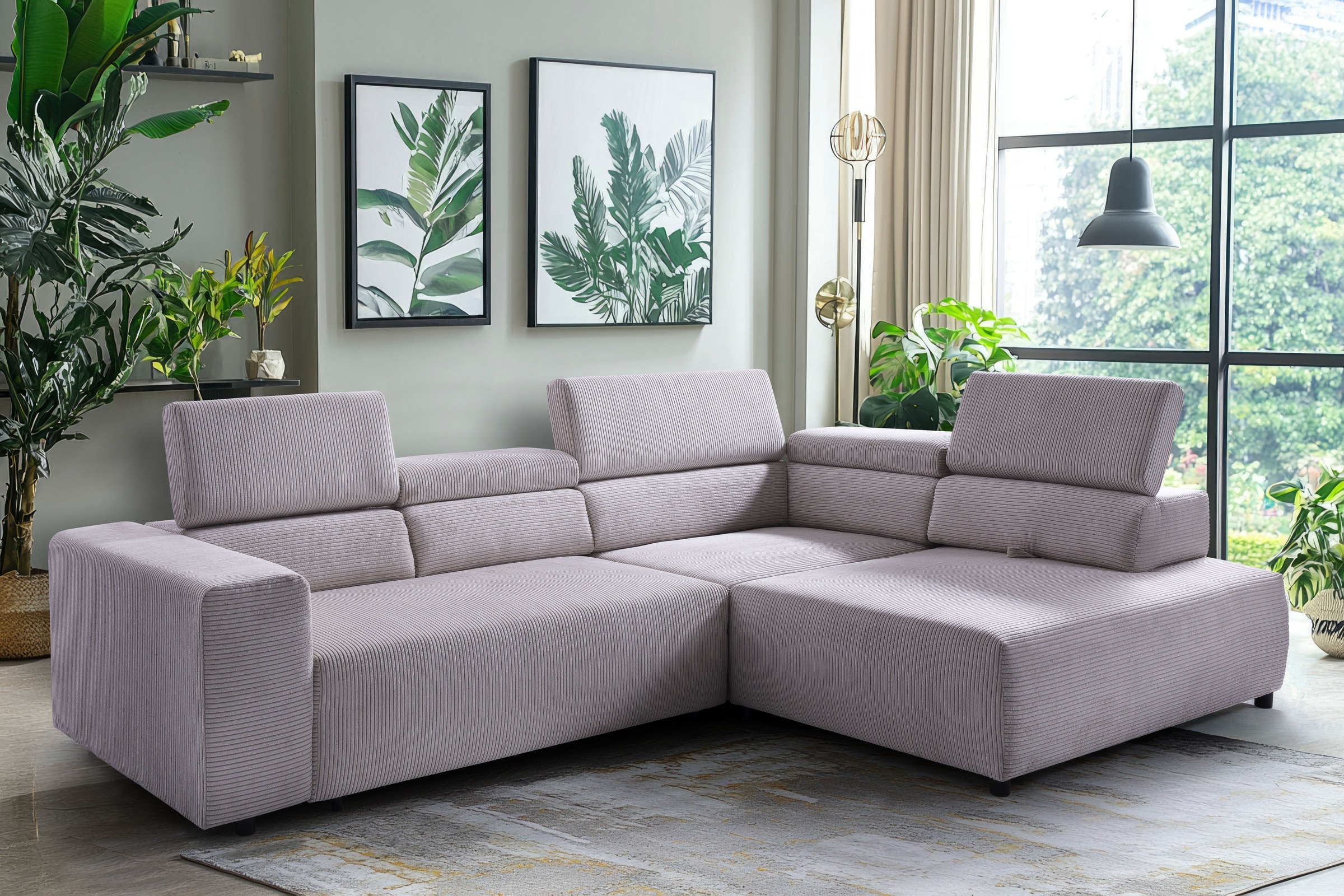 exxpo - sofa fashion Ecksofa "VITTORIO mit Komfortfunktionen, bequem und mo günstig online kaufen