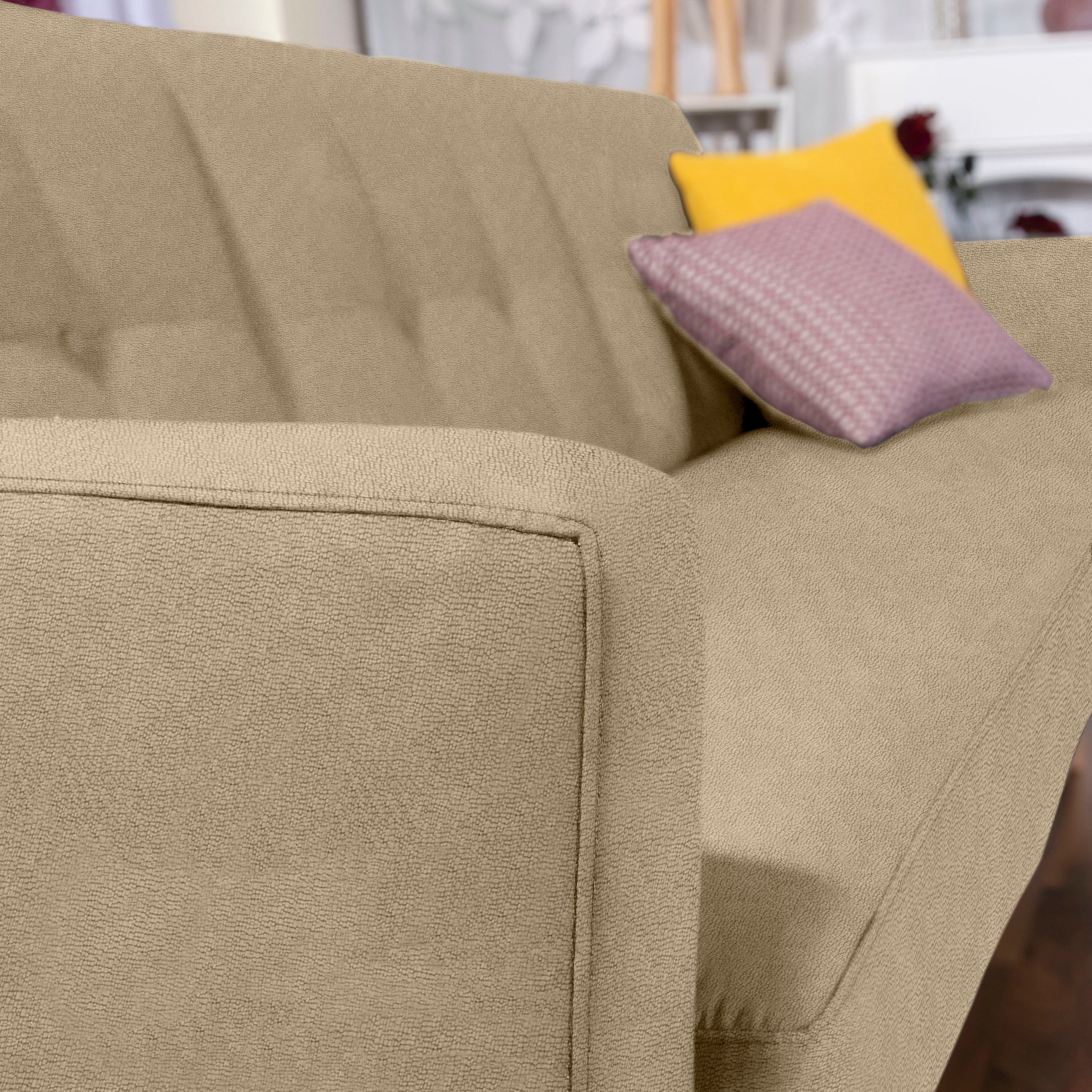 Max Winzer® 3-Sitzer »Jesper Kippcouch mit komfortablem Federkern, klassisch und modern«, Schlafsofa mit Knopfheftung im Rücken, inklusive Bettkasten