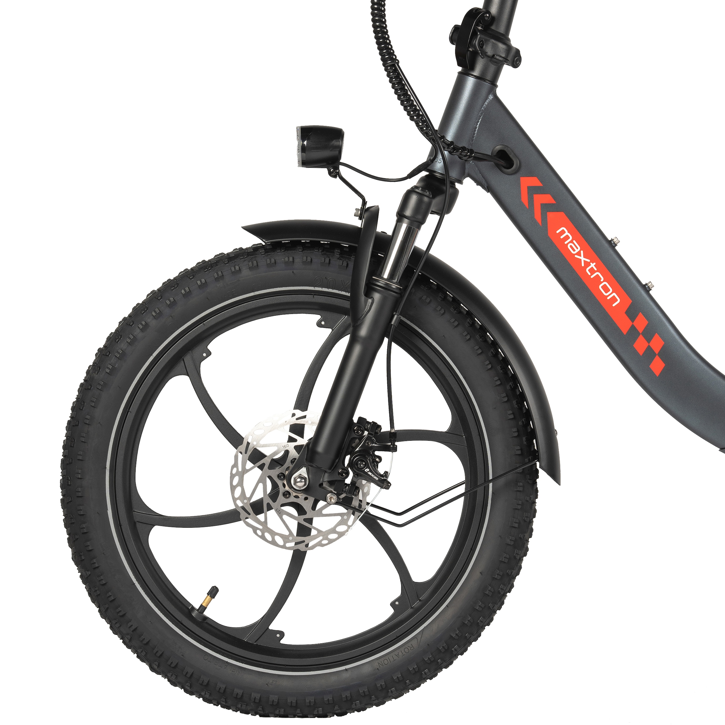 Maxtron »Maxtron MULE Klapprad« 7 Gang Shimano ALTUS Schaltwerk Kettenschaltung 350 W Packung,  Stadt & Abenteuer: 20" Fatbike mit XXL 20Ah Akku.