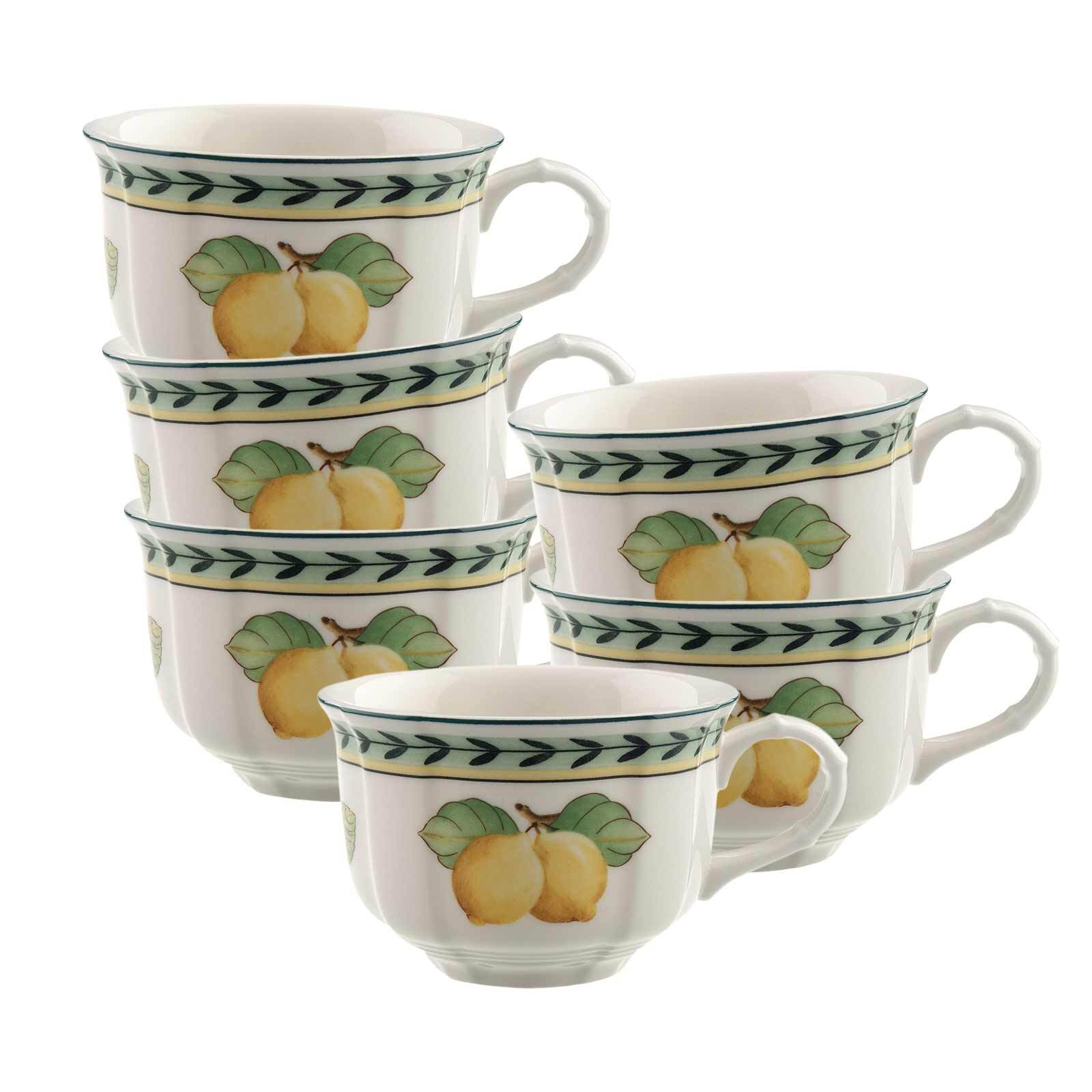 Villeroy & Boch Tasse "Teetassen French Garden Fleurence 130 ml 6er Set bunt" Spülmaschinenfest, Mikrowellensicher