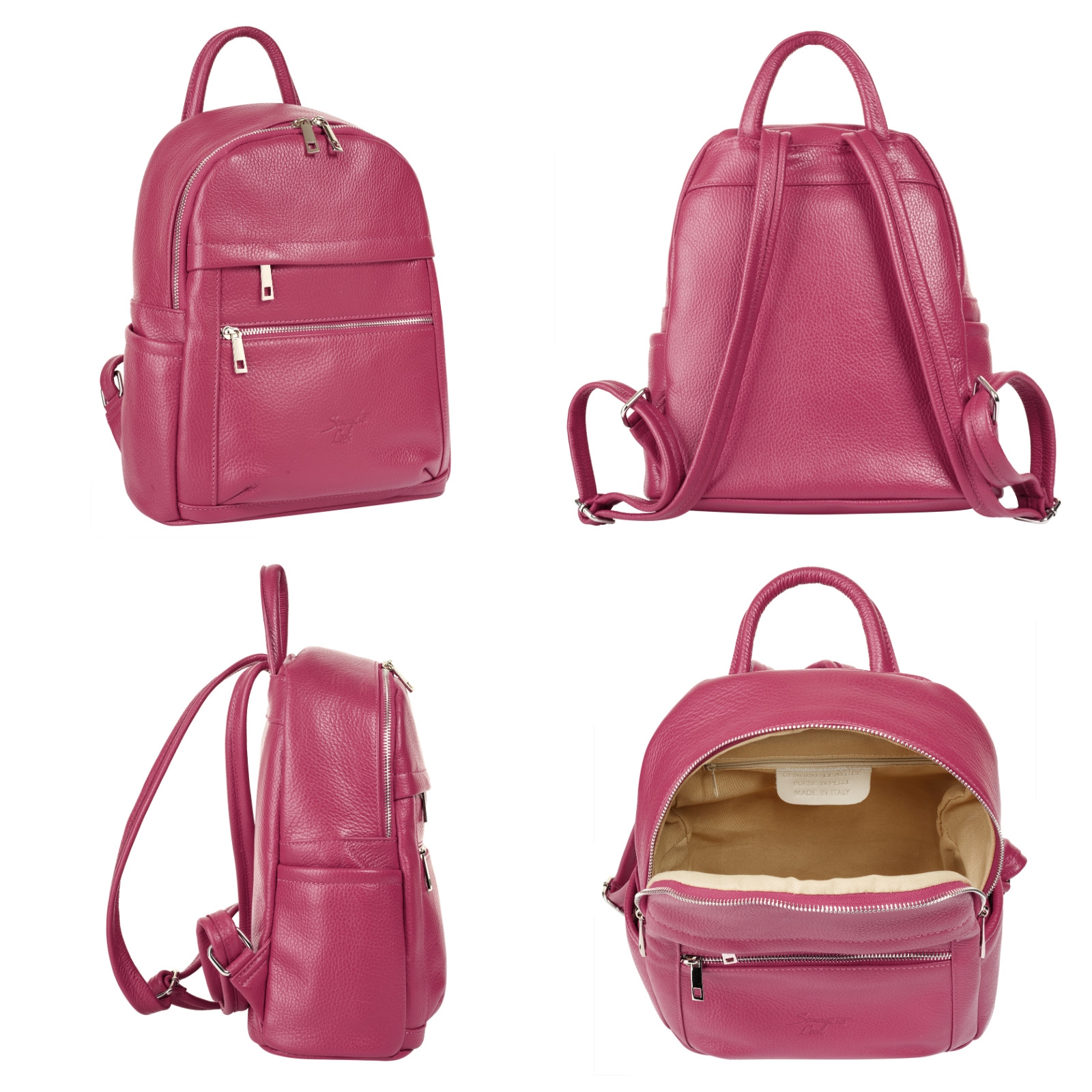 Samantha Look Cityrucksack, echt Leder, Made in Italy