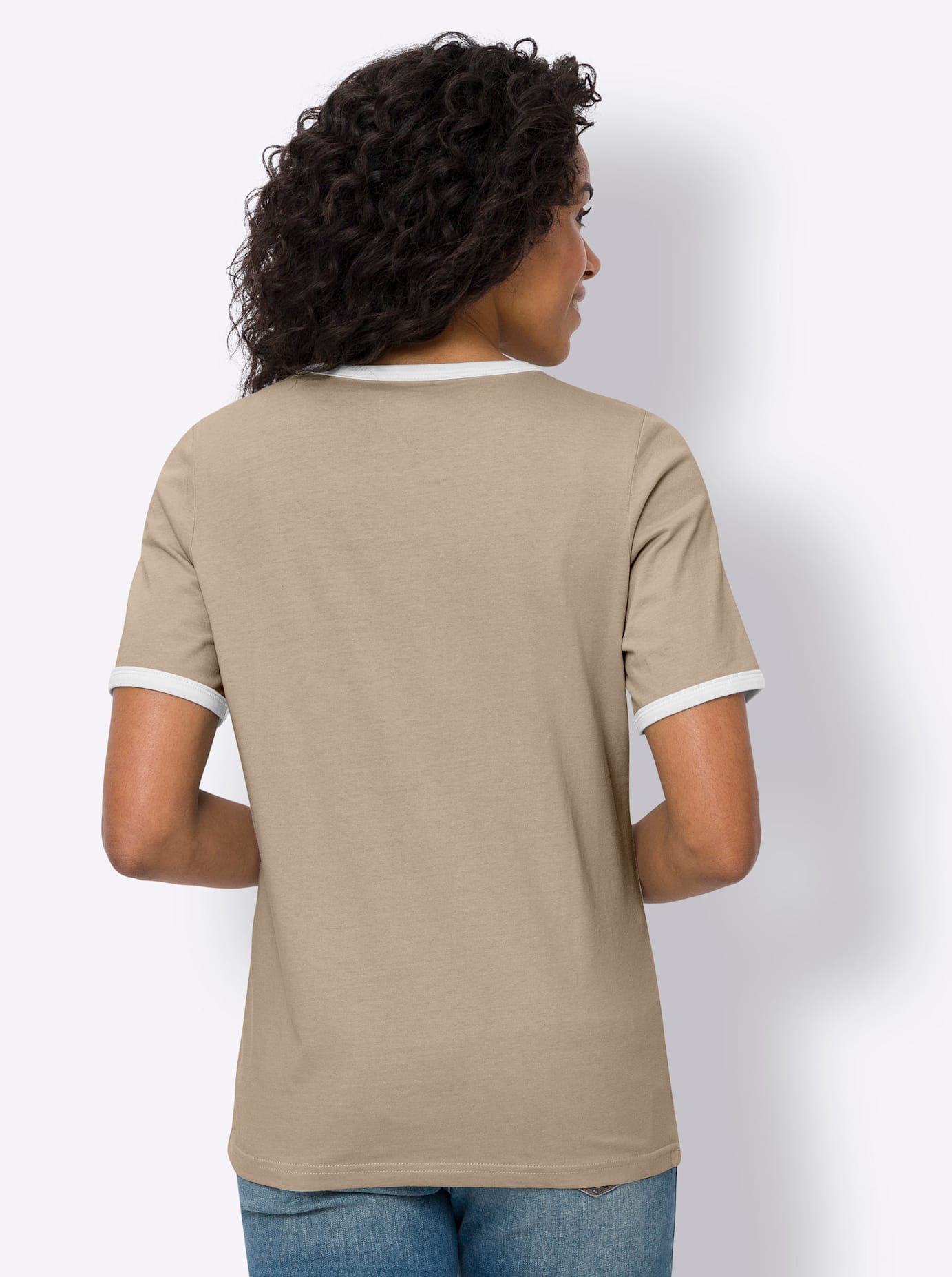 Classic Basics Shirt Short Sleeve Beige Size 54 3