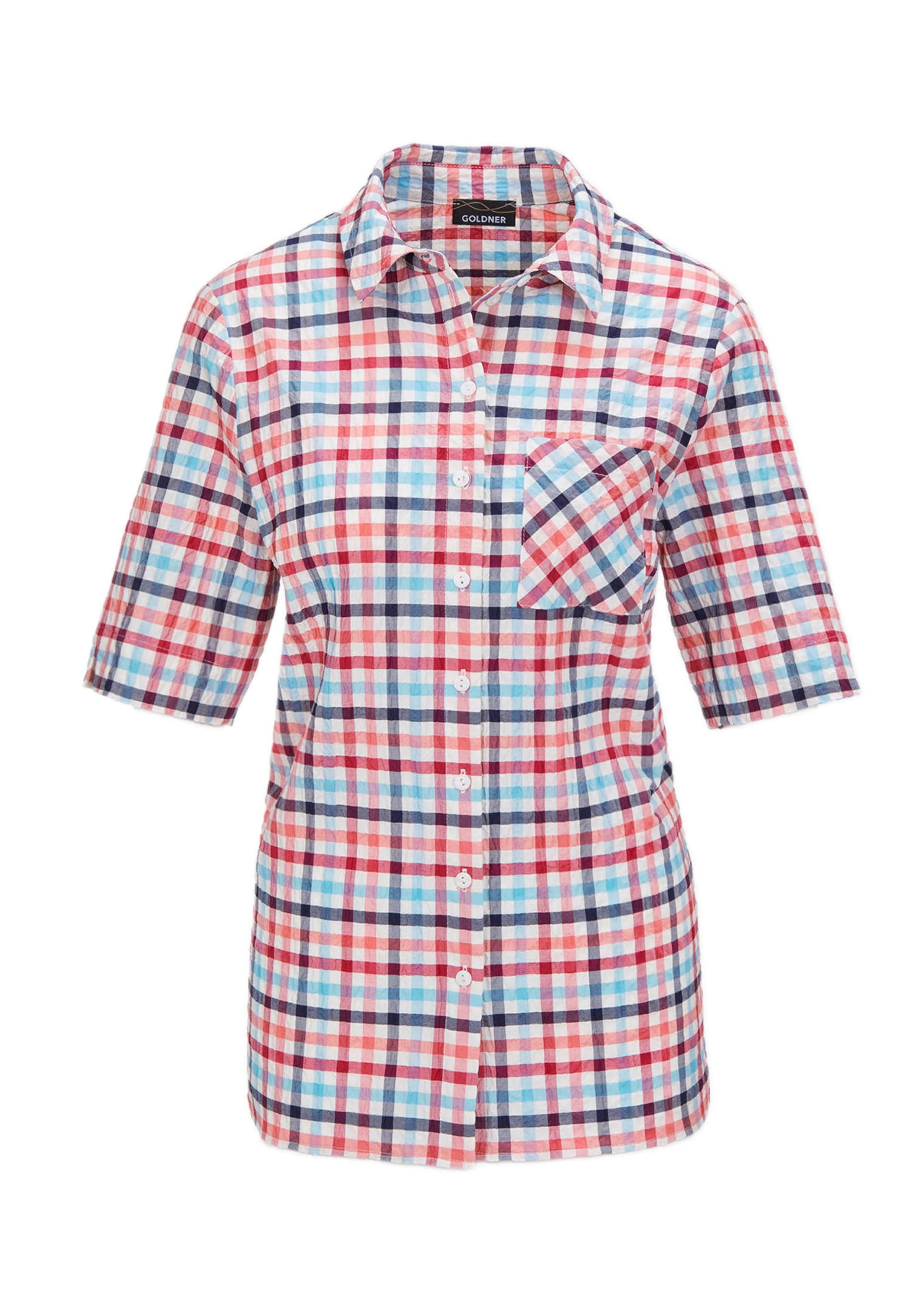 GOLDNER Kurzarmbluse "Wander-Bluse in Seersucker Qualität" kann als Bluse u günstig online kaufen