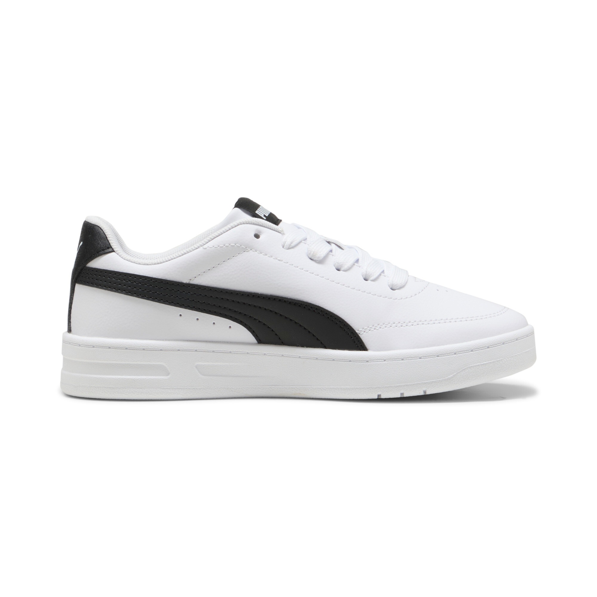 Sneaker PUMA "COURT CLASSIC CLEAN JR", Jungen, Gr. 35,5, schwarz-weiß (puma weiß, puma schwarz), Synthetik, Schuhe Sneaker, mit Gummilaufsohle, mit leichtem Profil, Obermaterial aus Synthetik 2
