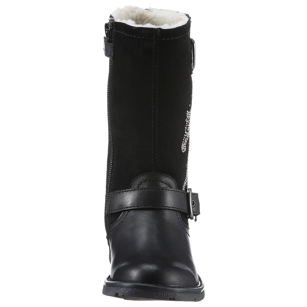 Lurchi Winterstiefel »HEIDI-TEX WMS: weit«, mit Pferdemotiv aus Strass-Steinchen